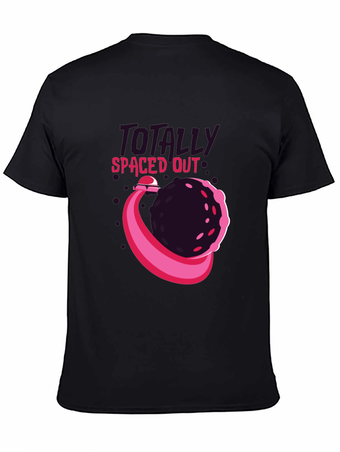 Black Totally Spaced Out T-Shirt - Unique Graphic Tee view 4