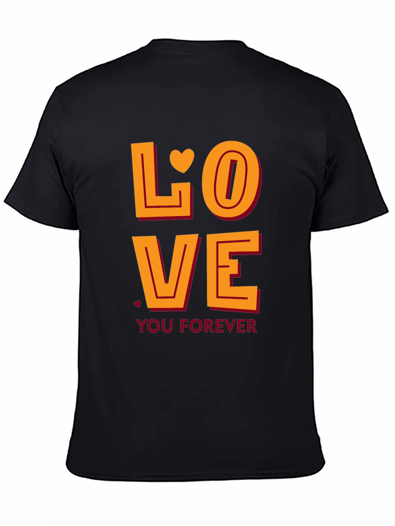 Black Love You Forever Graphic Tee - Black view 4