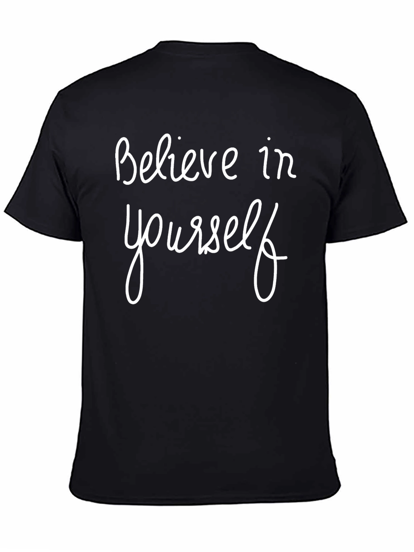 Black Believe In Yourself T-Shirt - Motivational Tee view 4
