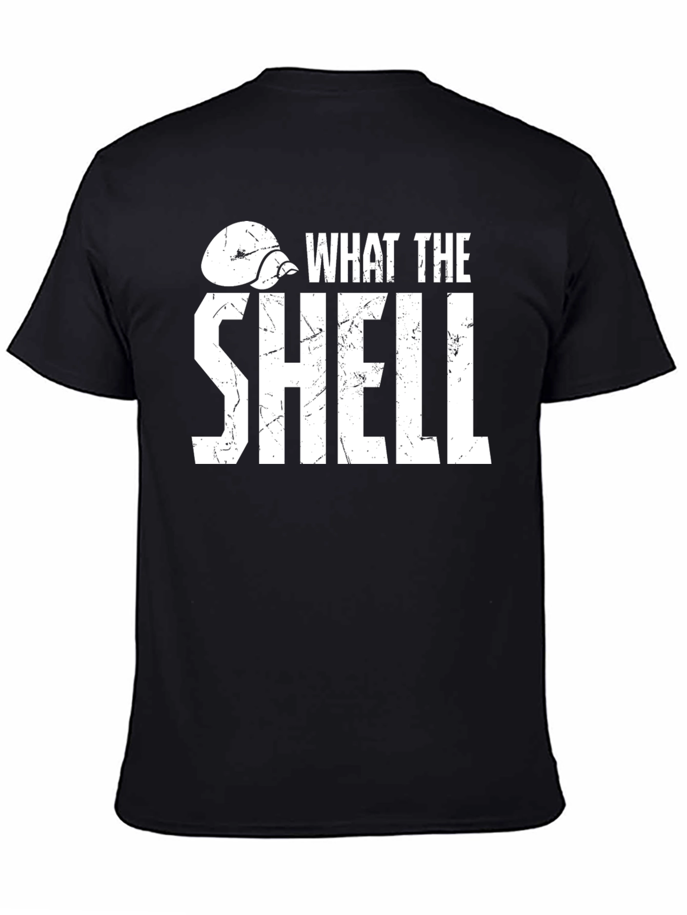 Black What the Shell Graphic T-Shirt - Funny Novelty Tee view 4