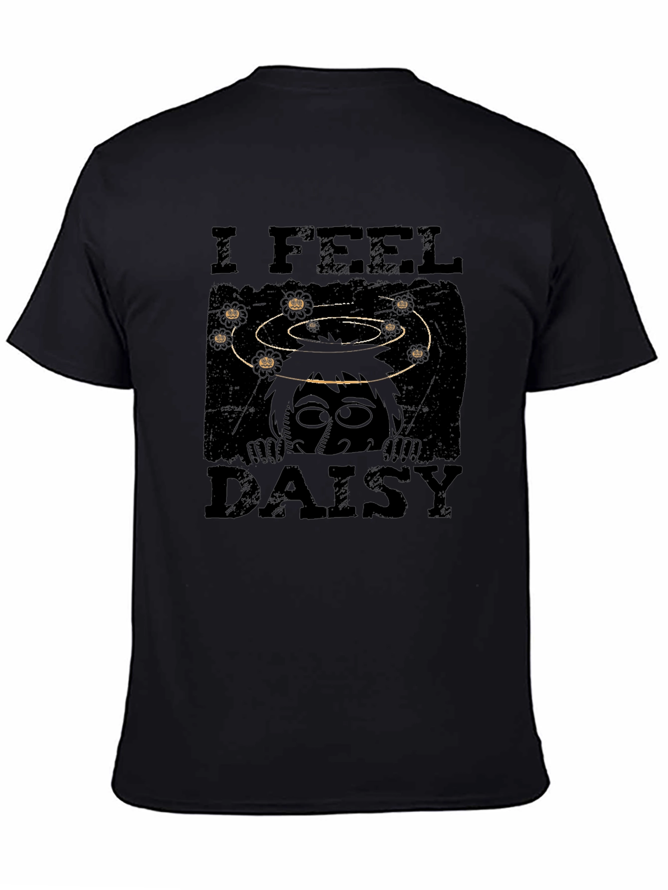 Black I Feel Daisy Graphic T-Shirt - Black view 4