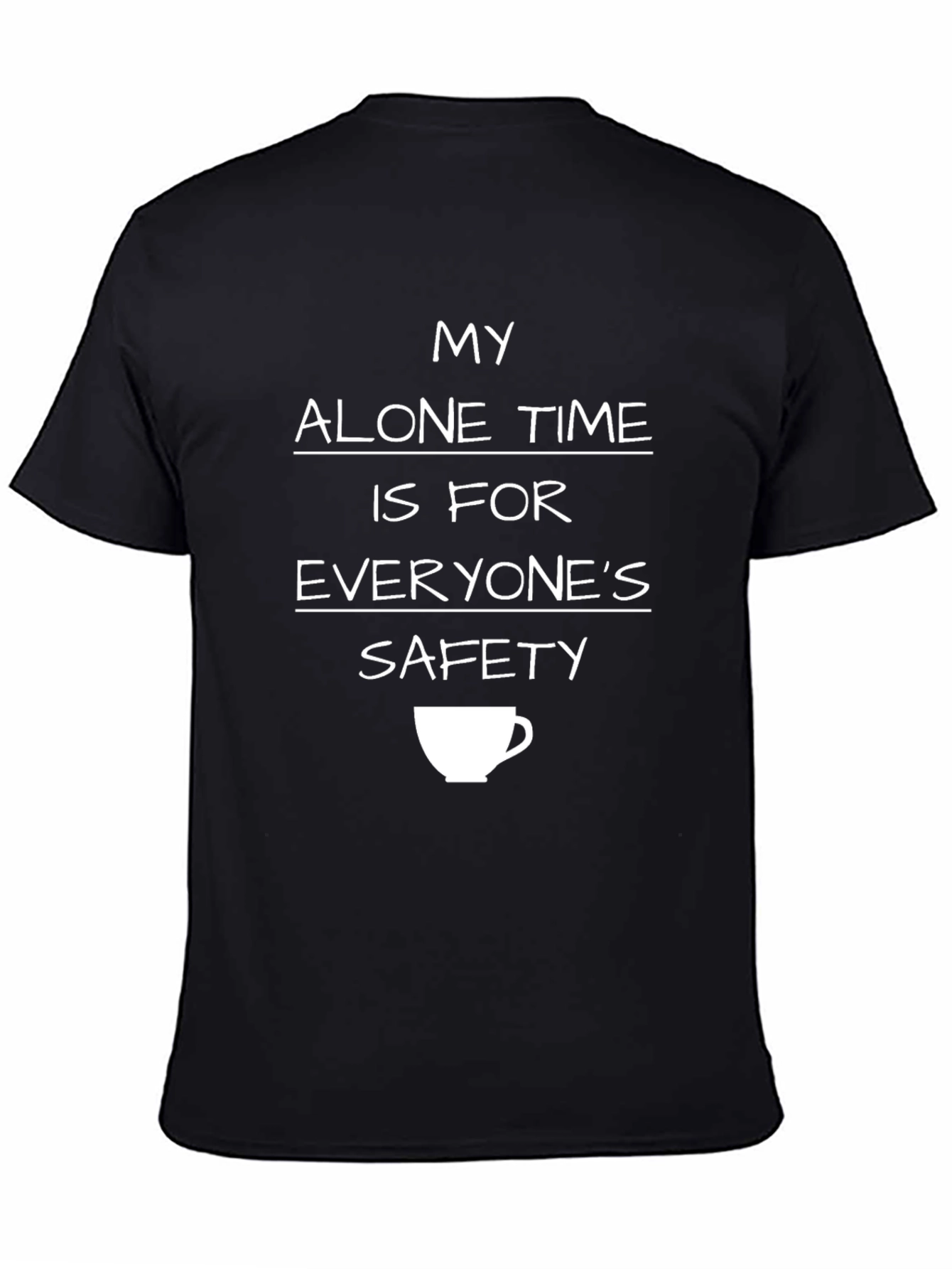 Black Alone Time Safety T-Shirt view 4