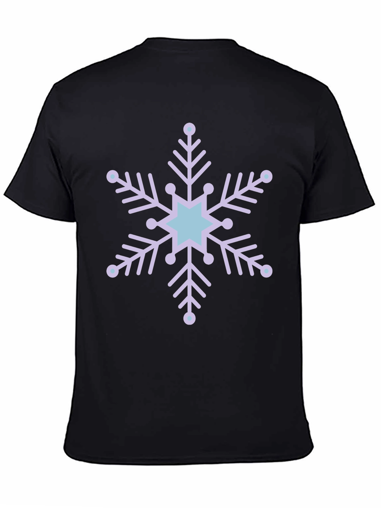 Black Snowflake Graphic Tee - Winter Holiday Style view 4