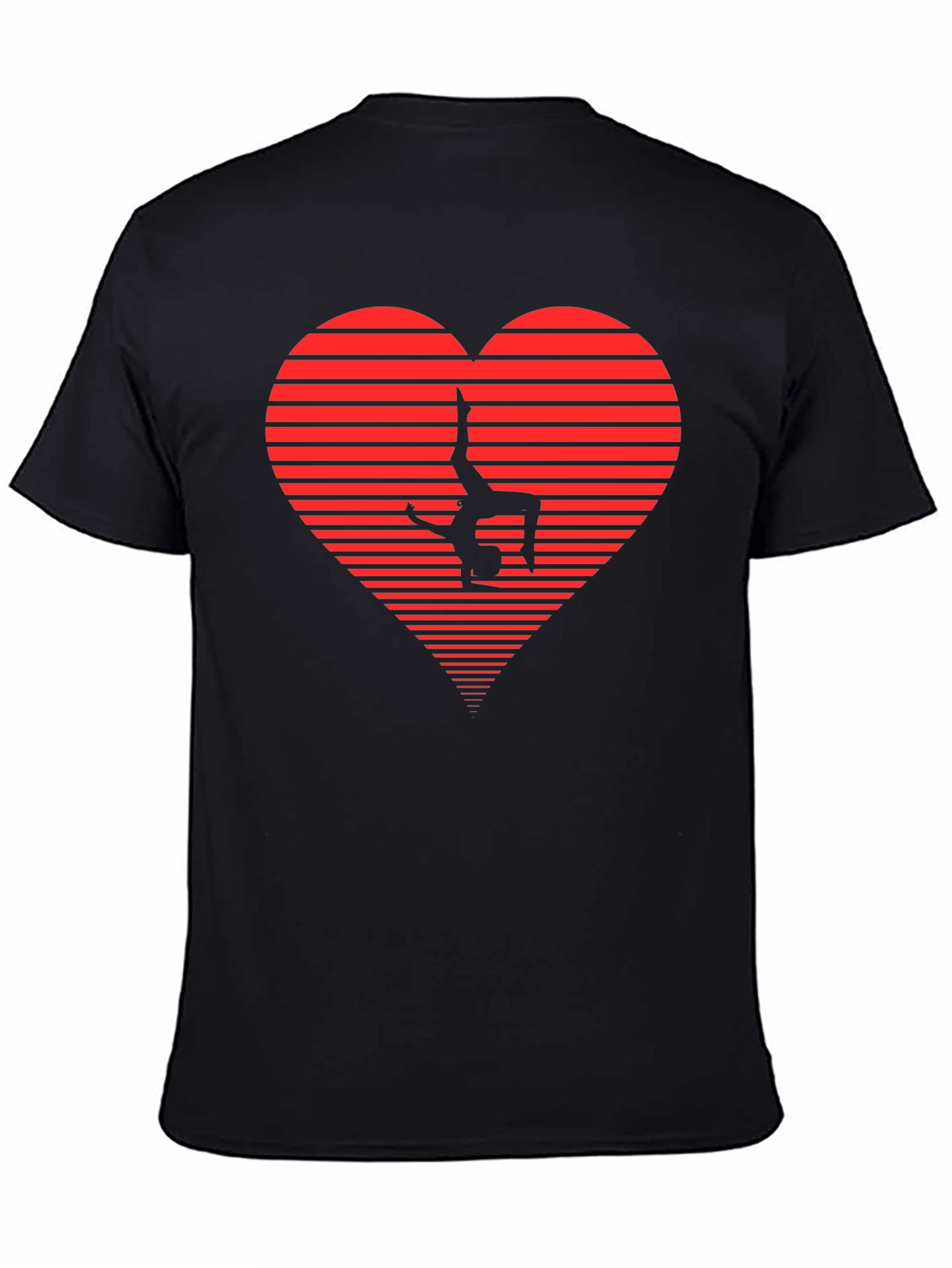 Black Gymnast Heart Graphic Tee - Black view 4