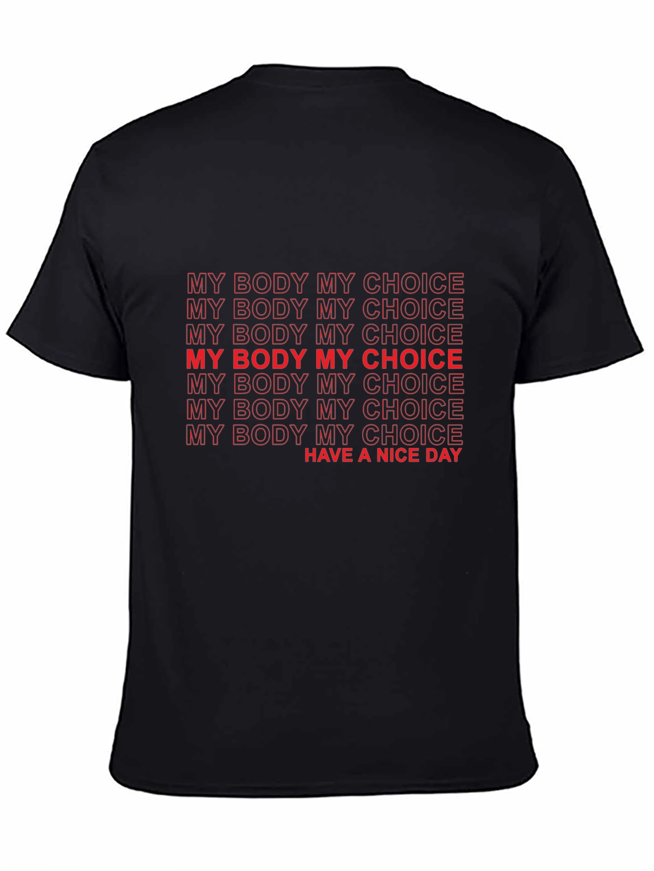 Black My Body My Choice Graphic Tee - Pro Choice Advocacy view 4