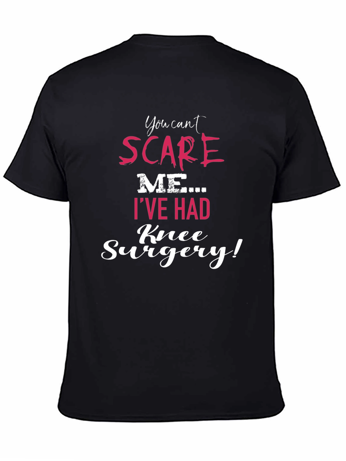 Black Knee Surgery Survivor T-Shirt view 4