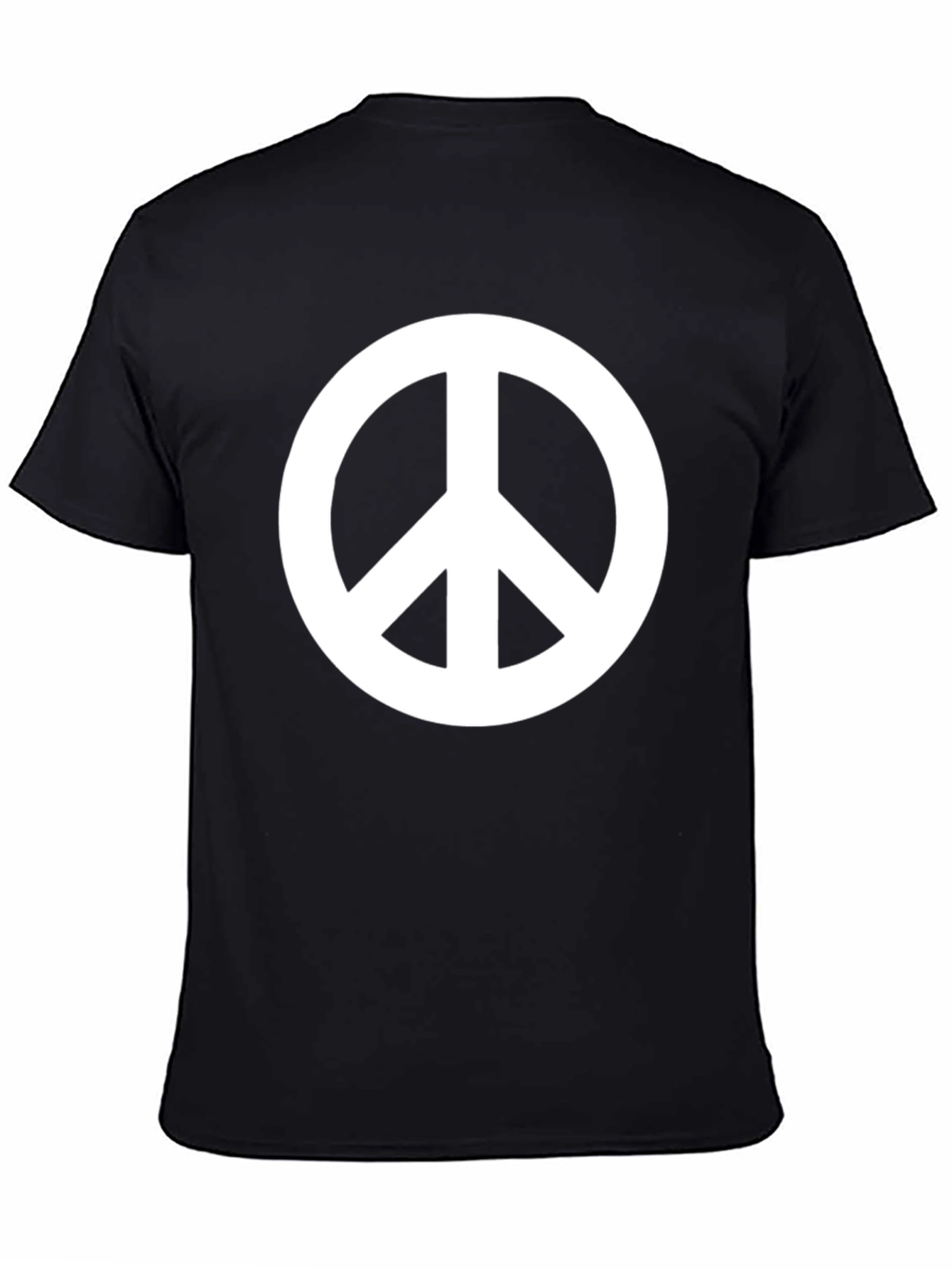 Black Peace Sign Graphic Black T-Shirt view 4