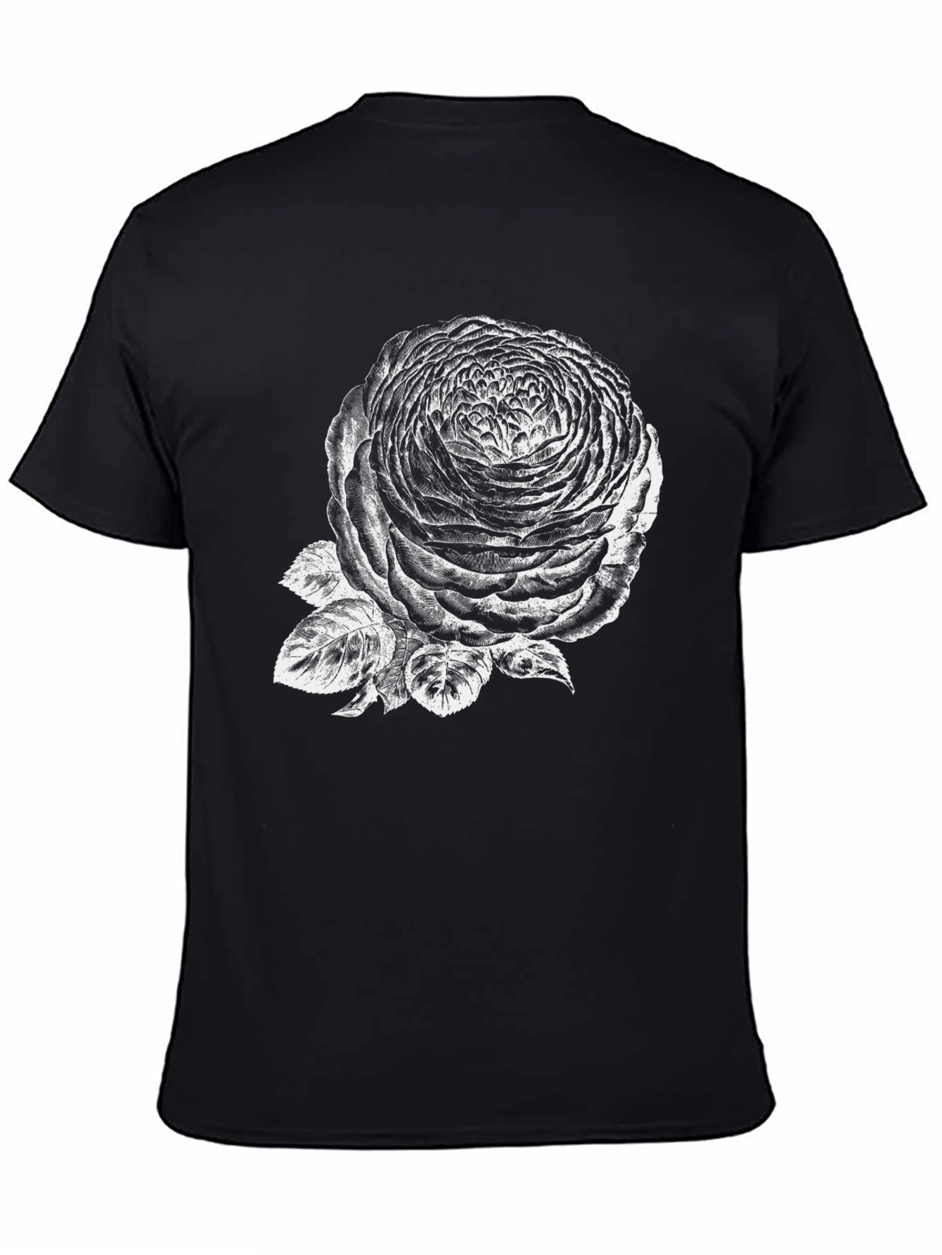 Black Black Rose Graphic T-Shirt for Men view 4