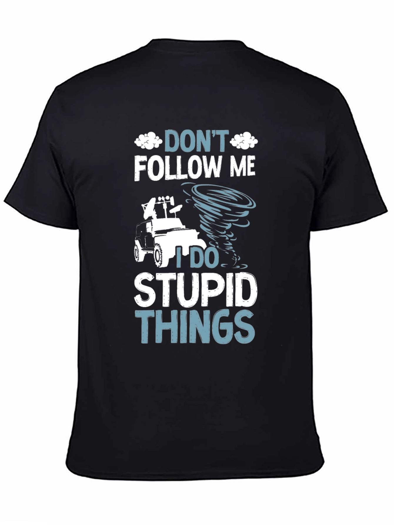 Black Funny Graphic Tee - Don't Follow Me view 4