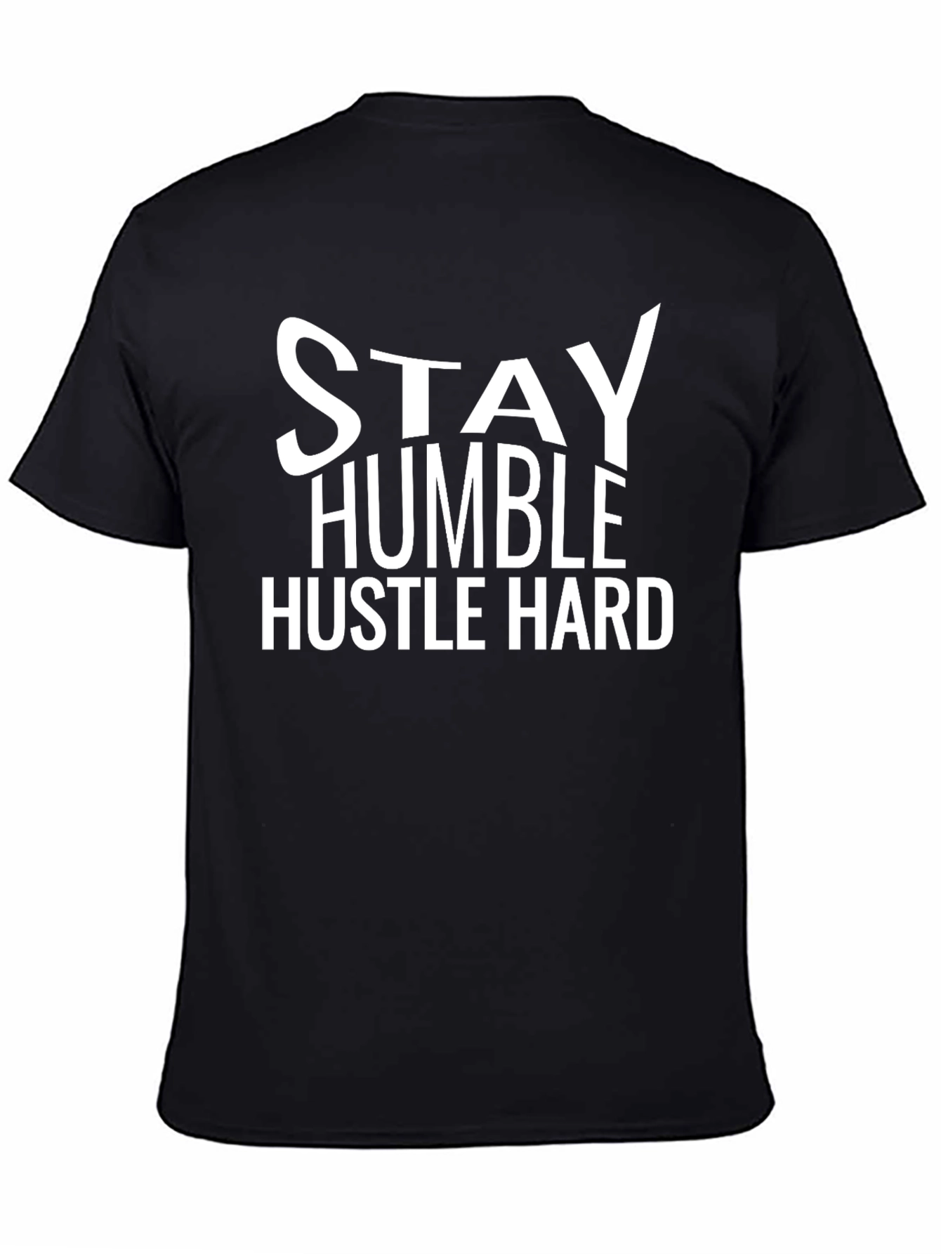 Black Stay Humble Hustle Hard Graphic Tee view 4