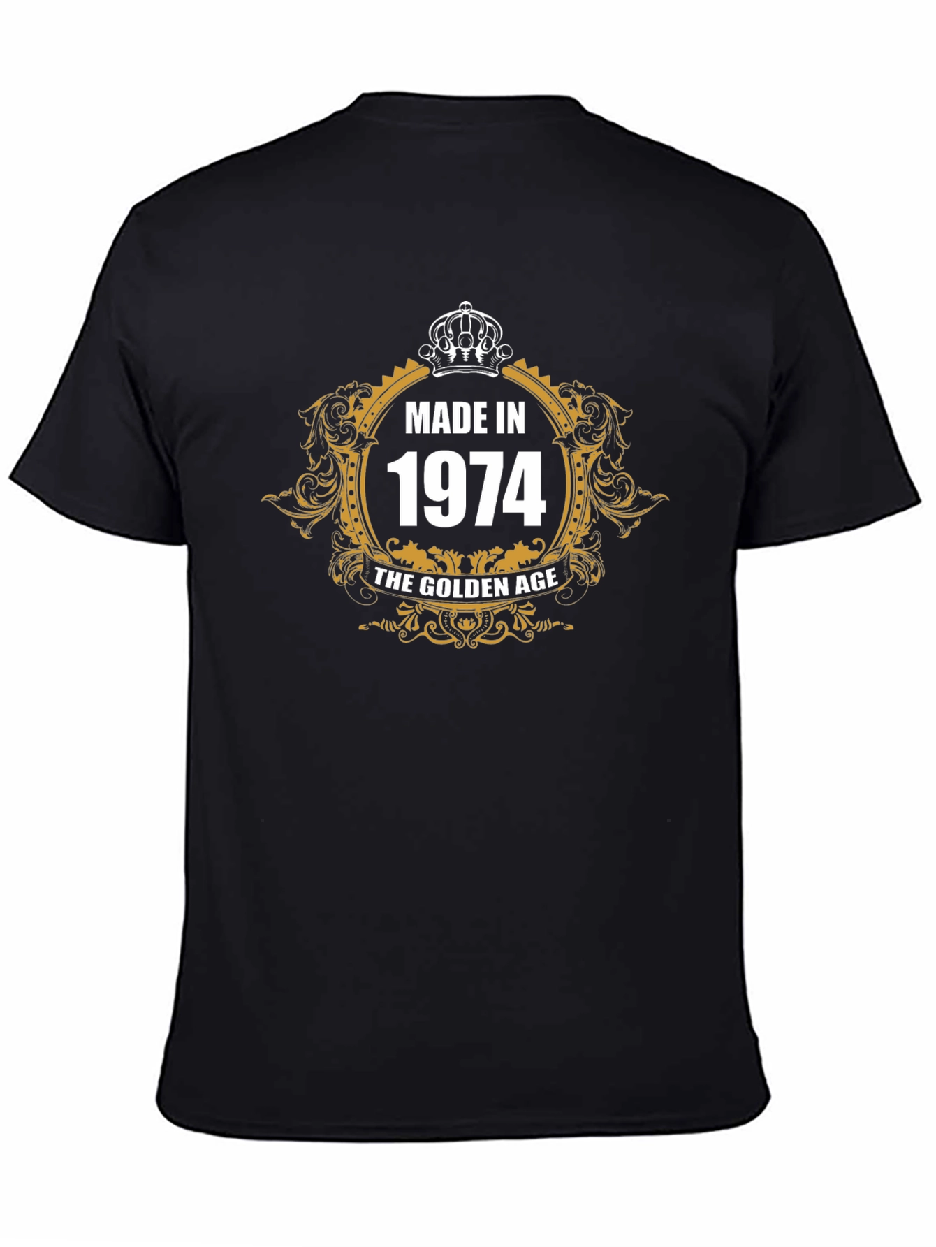 Black Made in 1974 T-Shirt: The Golden Age Black Tee view 4