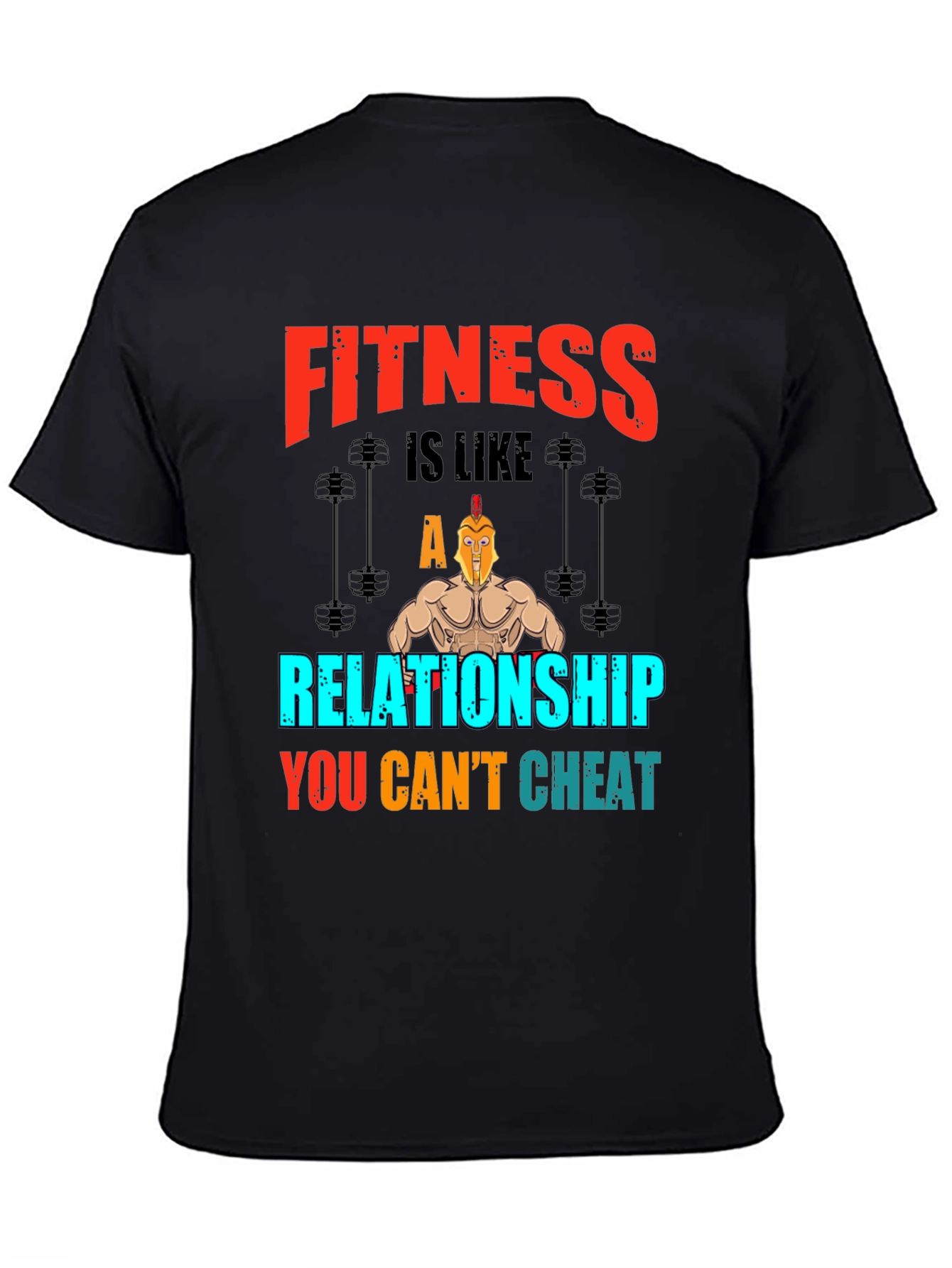 Black Fitness Relationship Graphic Tee view 4