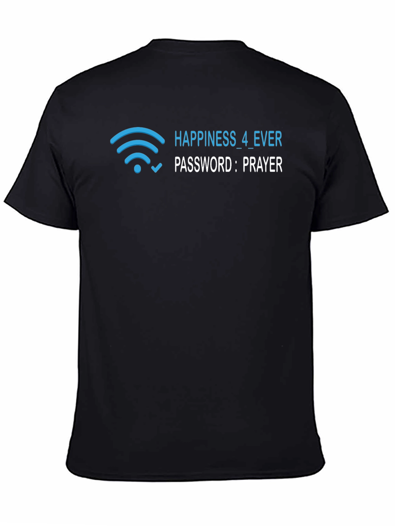 Black Happiness 4 Ever Prayer T-Shirt view 4