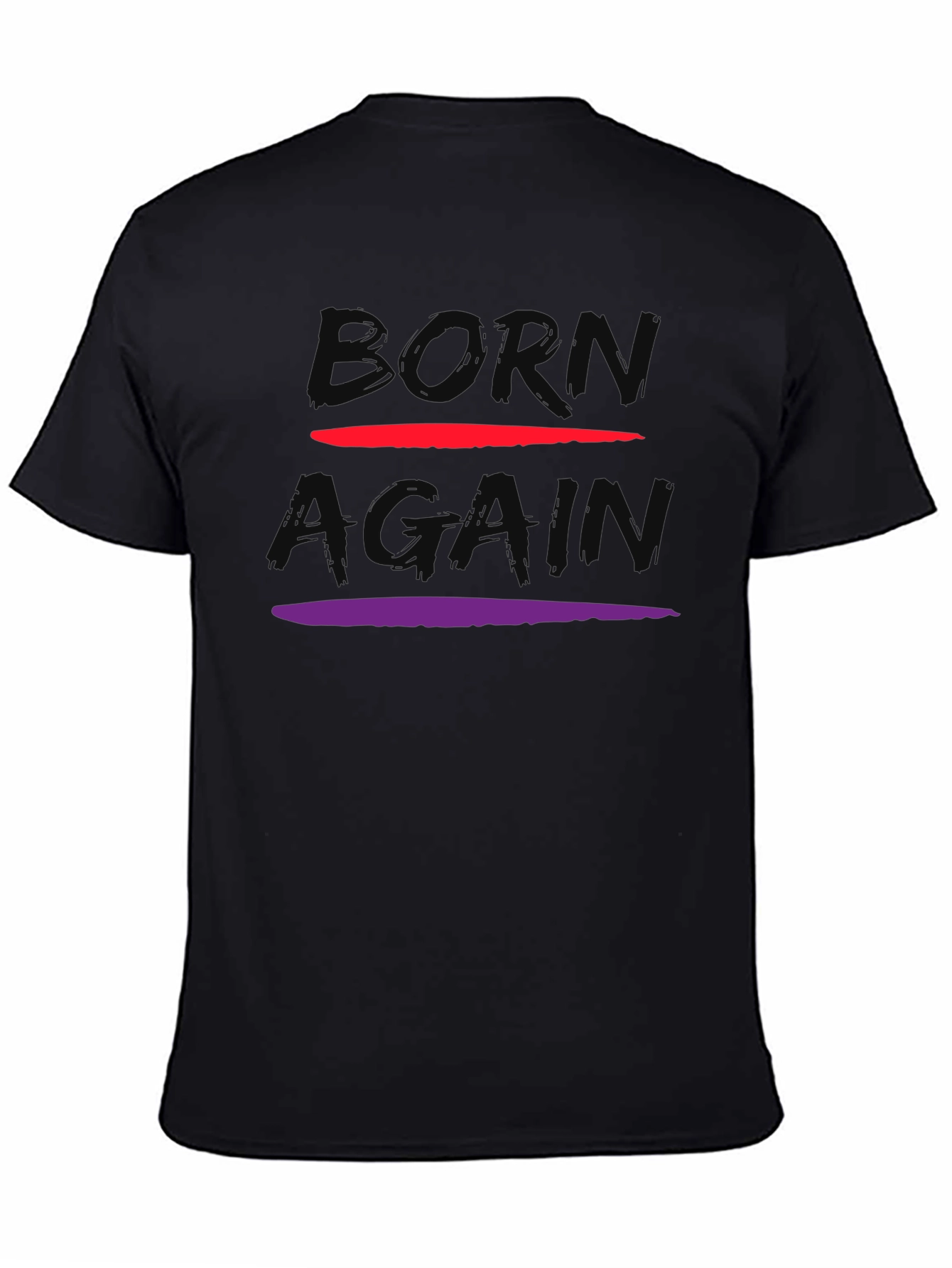 Black Born Again Graphic Tee - Stylish Cotton Blend view 4