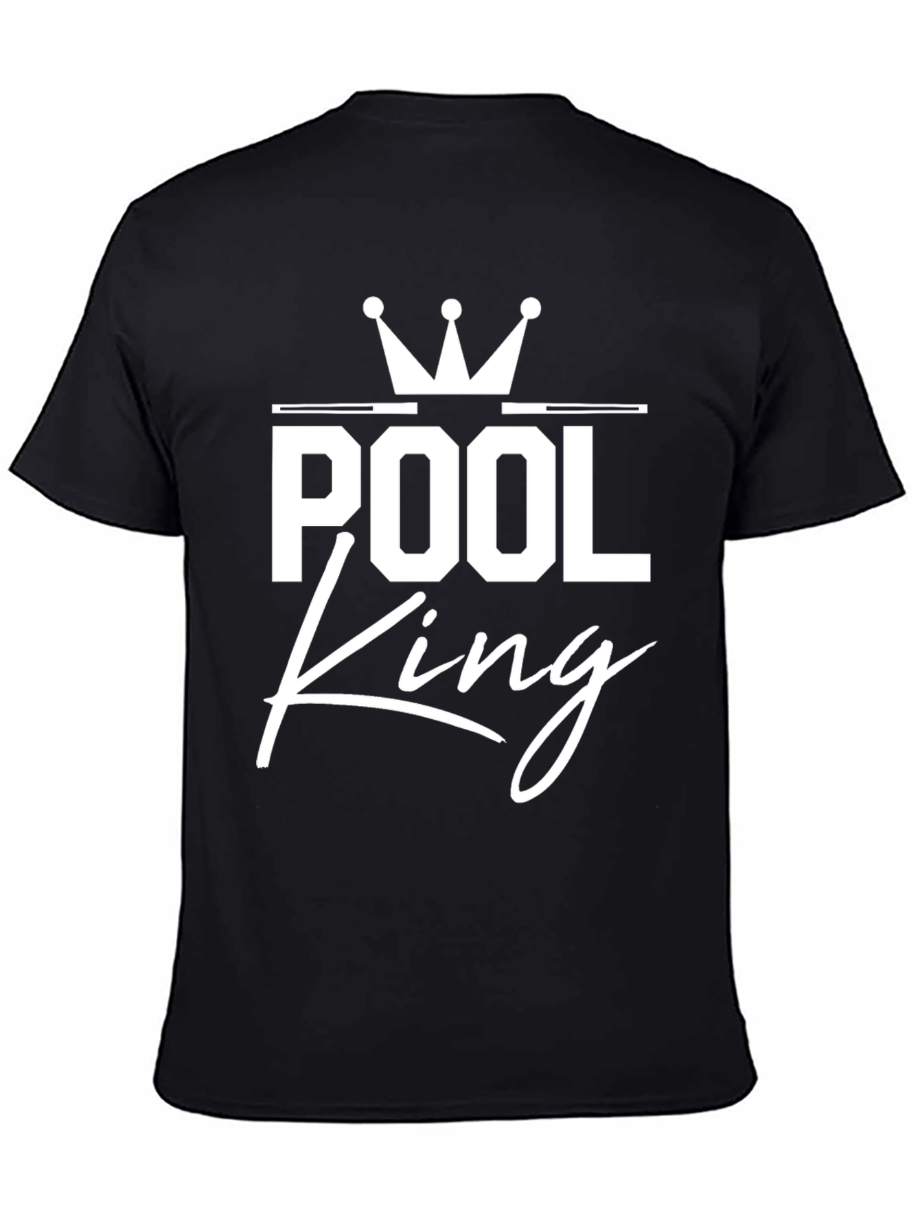 Black Pool King Graphic Tee - Cool Billiards T-Shirt view 4