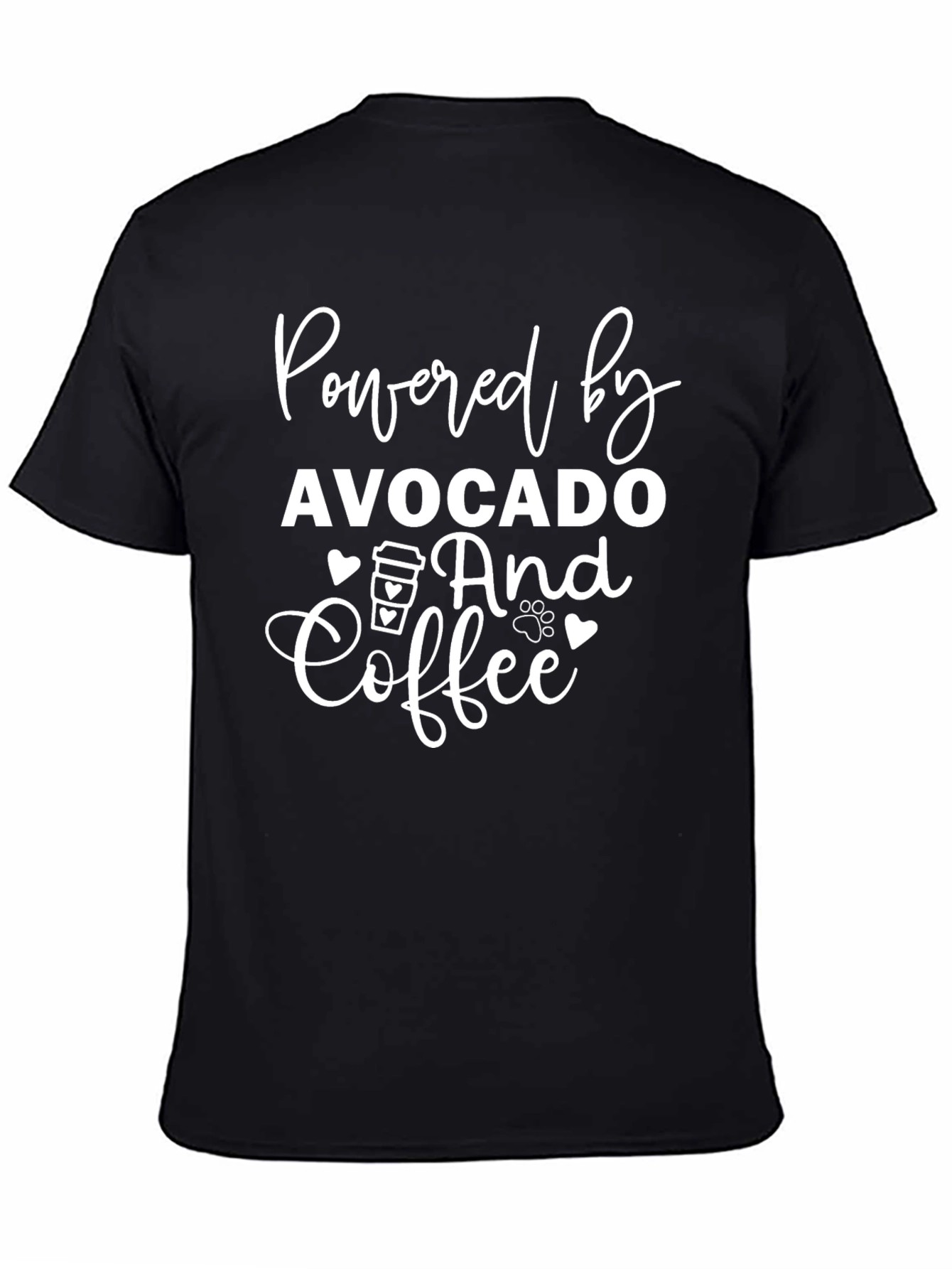 Black Avocado and Coffee Powered T-Shirt view 4