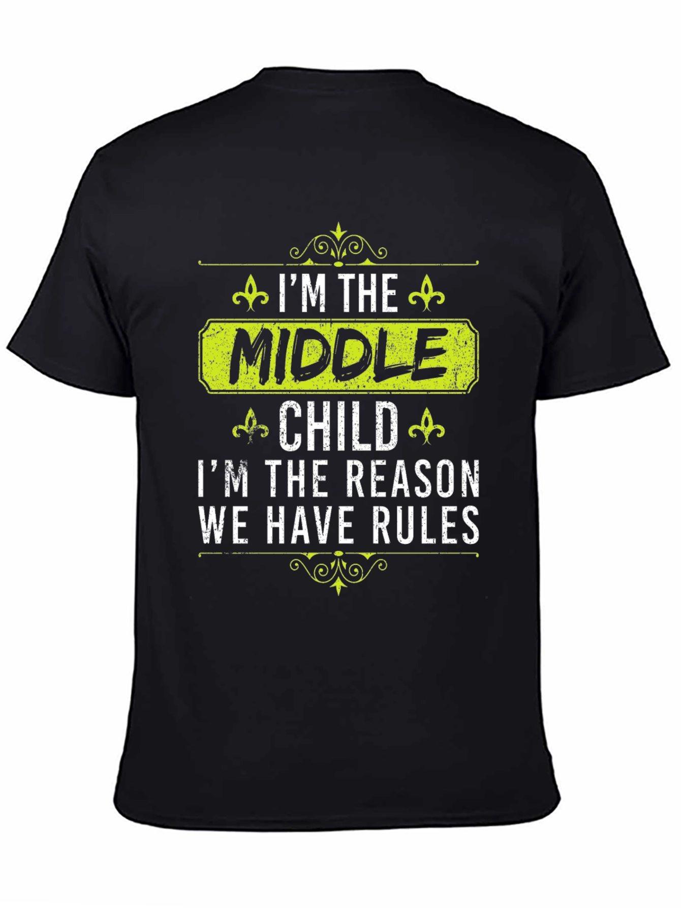 Black Middle Child T-Shirt - Reason for the Rules Tee view 4