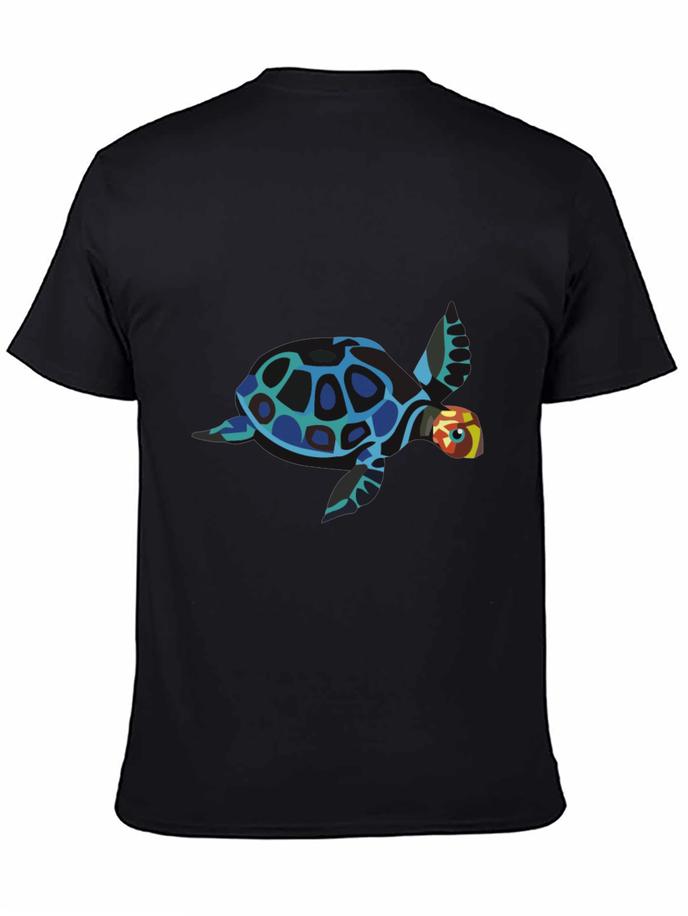 Black Sea Turtle Graphic Tee - Black view 4