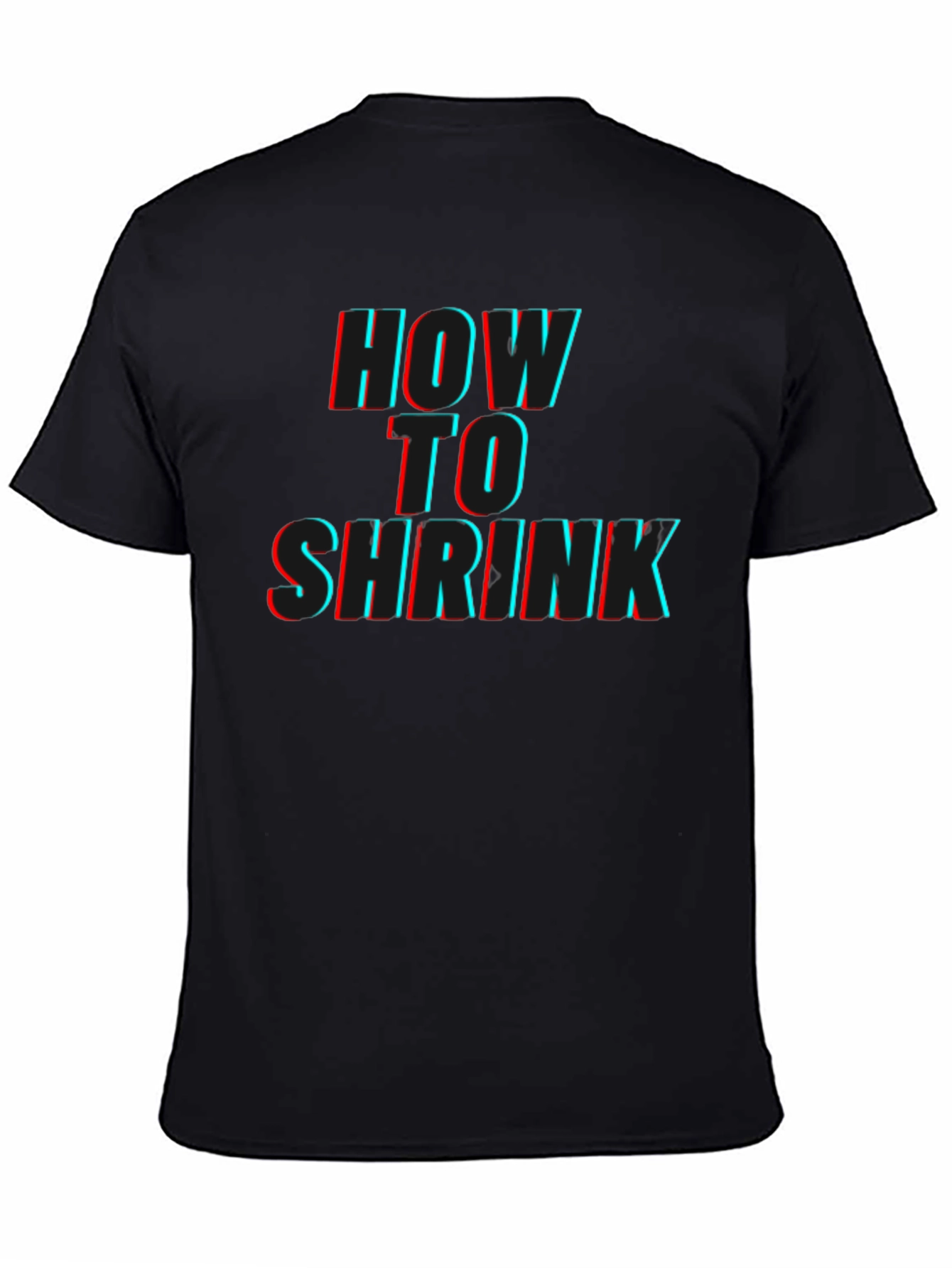 Black How to Shrink Graphic T-Shirt view 4