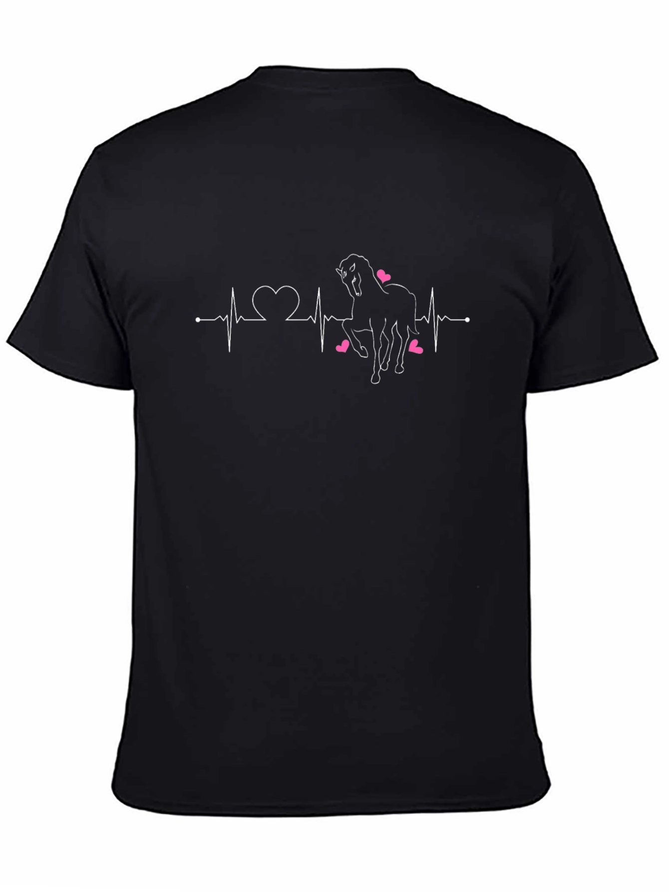 Black Horse Heartbeat Graphic T-Shirt view 4