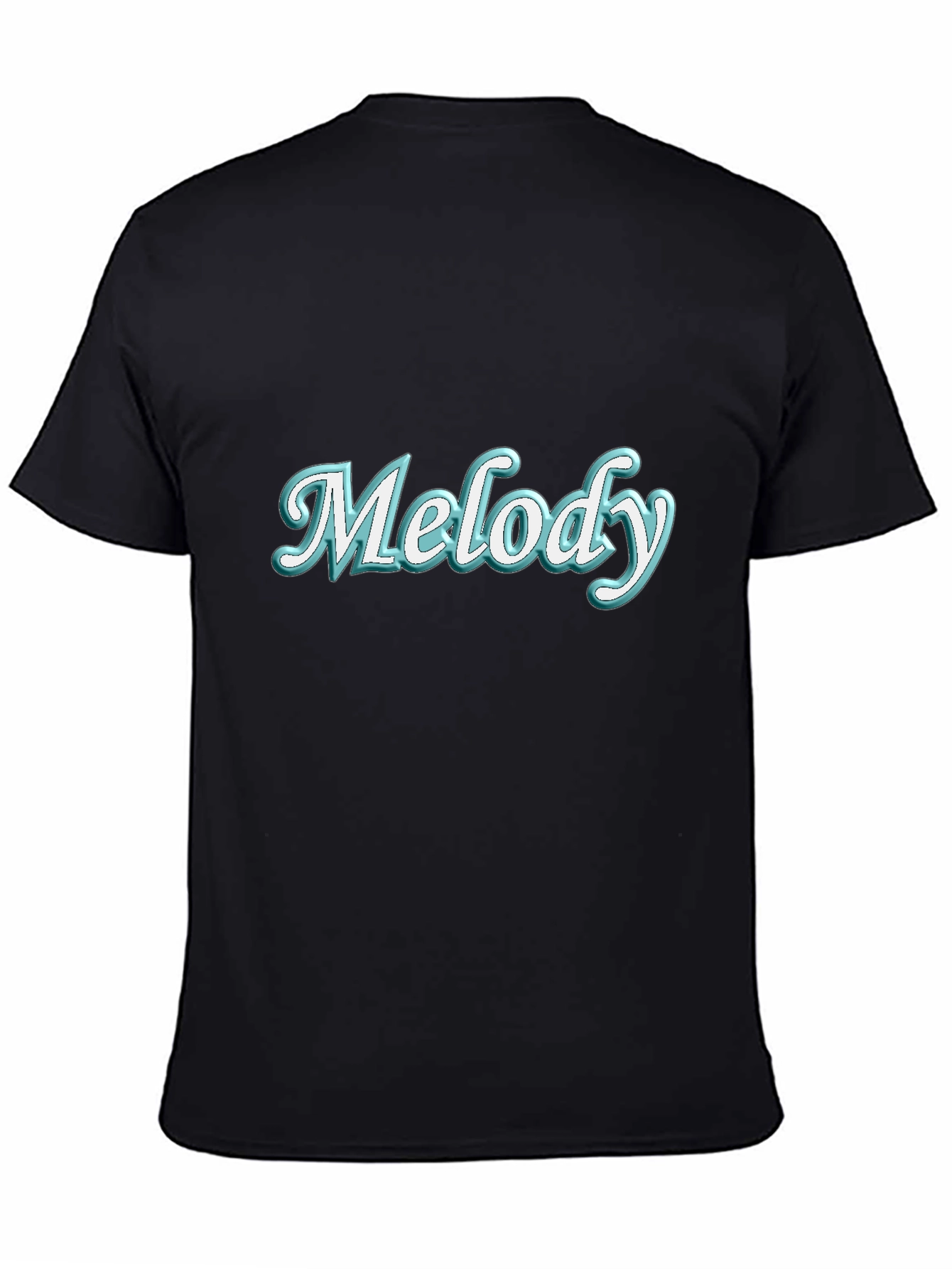 Black Melody Graphic Tee - Trendy Black T-Shirt view 4
