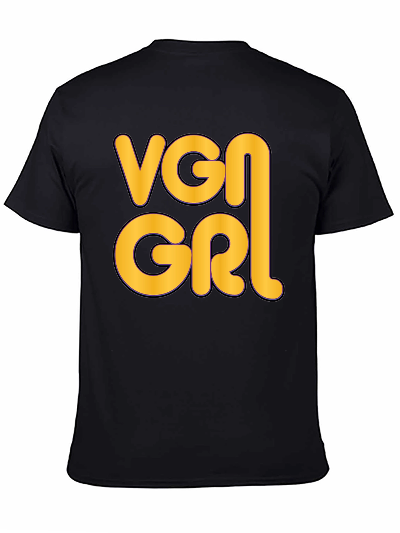 Black VGN GRL Graphic T-Shirt - Unique Design, Casual Wear view 4