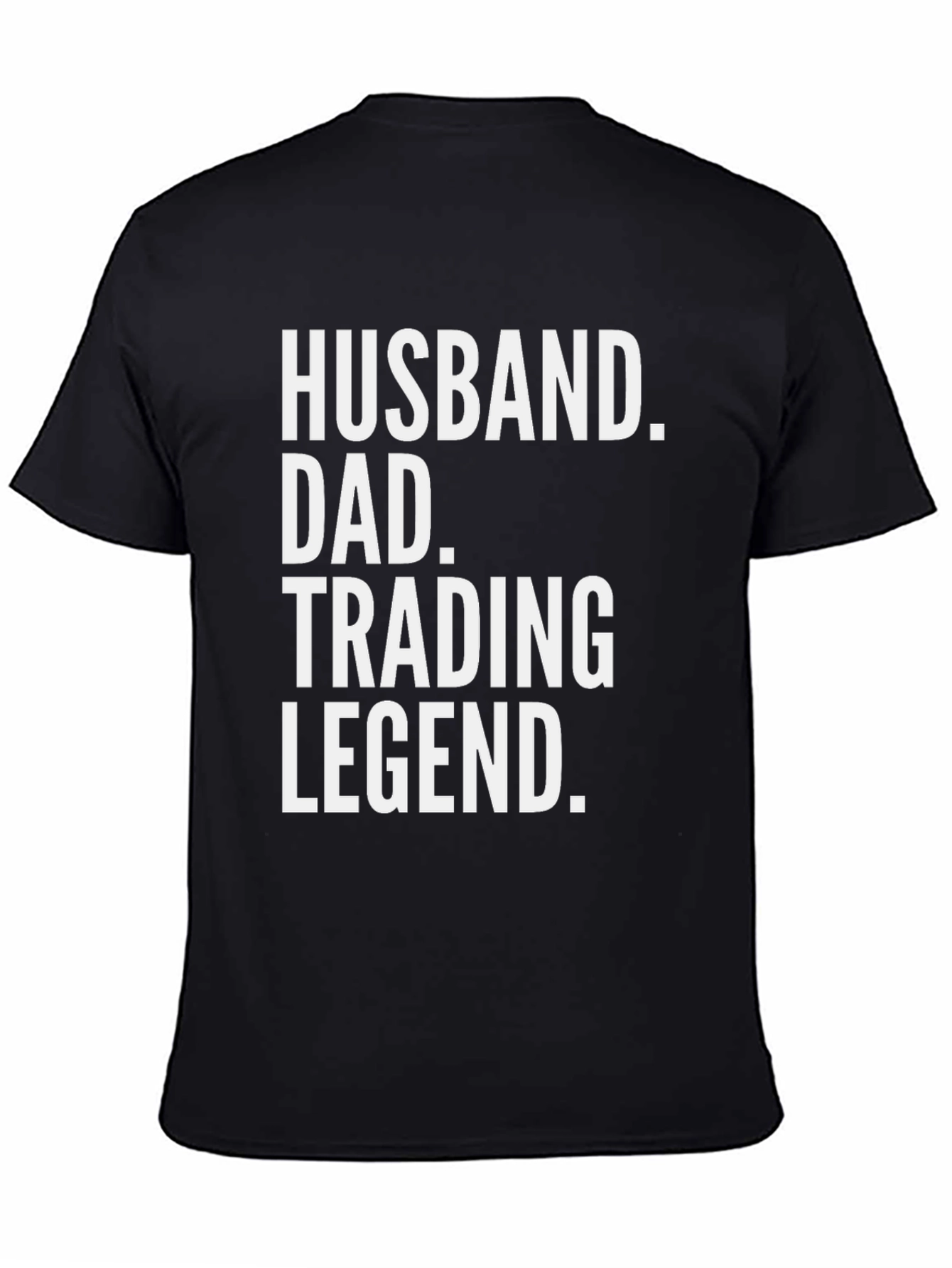 Black Husband Dad Trading Legend T-Shirt view 4