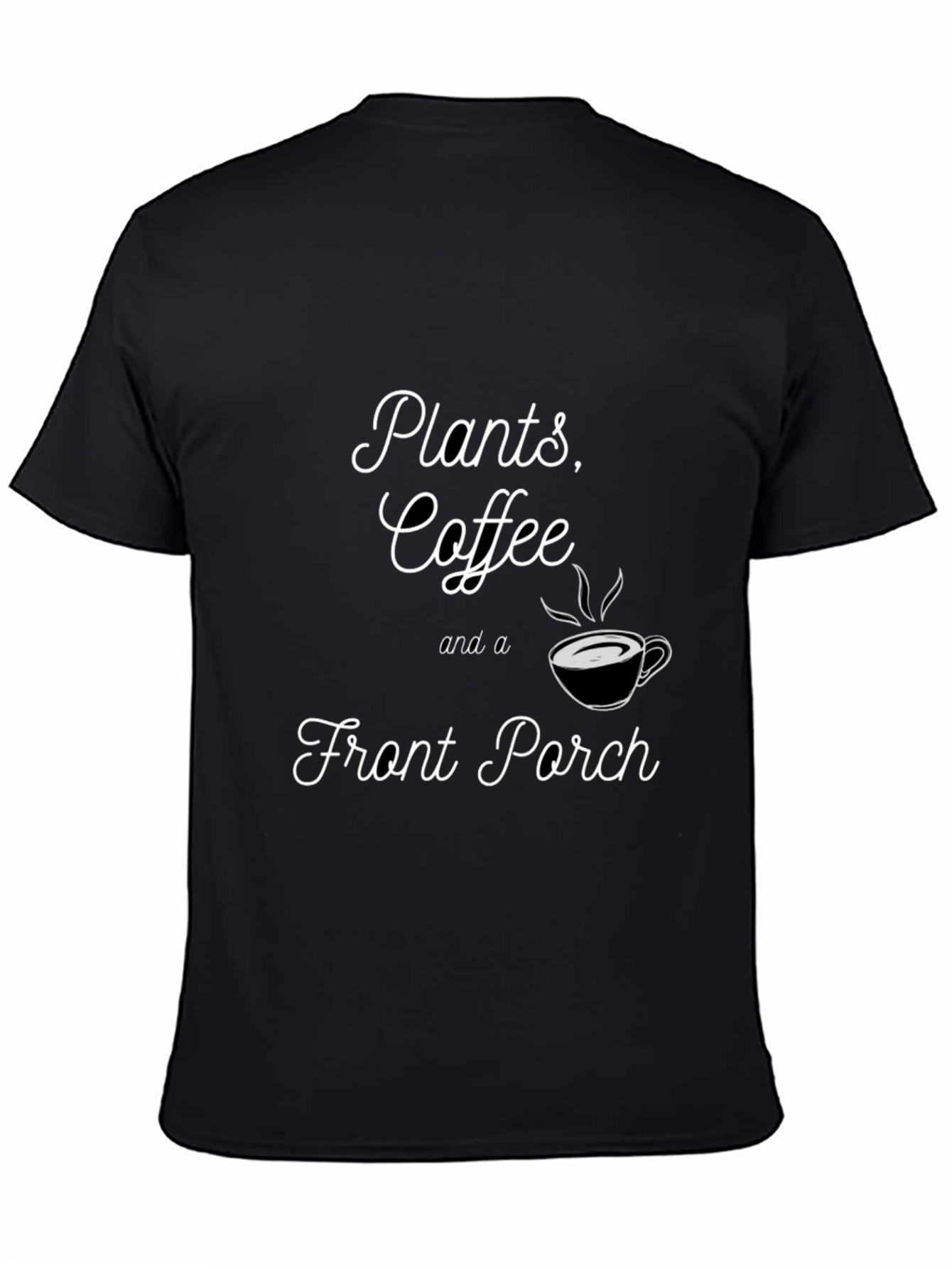 Black Plants Coffee Front Porch Graphic T-Shirt view 4