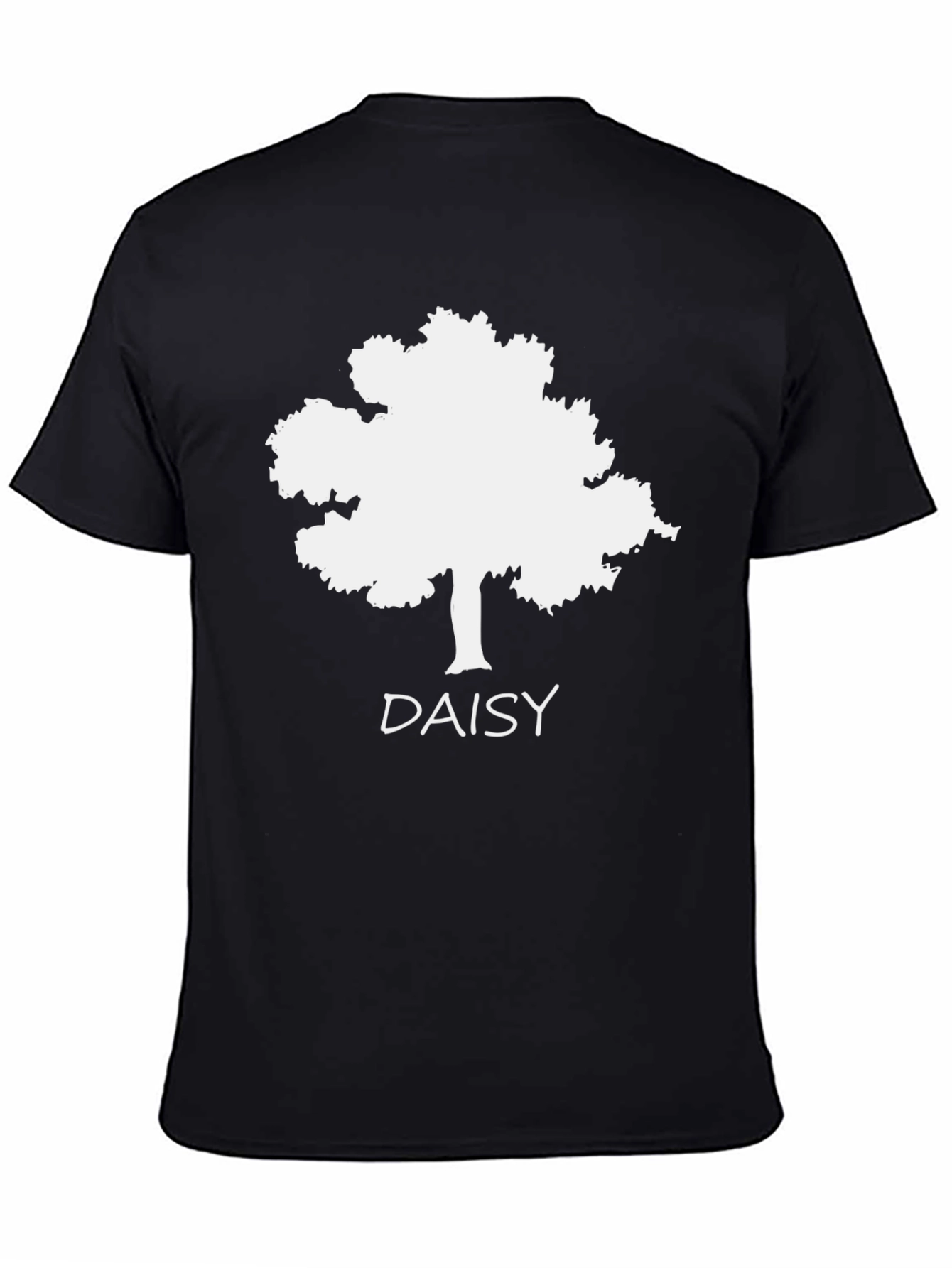 Black Daisy Tree Graphic T-Shirt - Nature Inspired Tee view 4