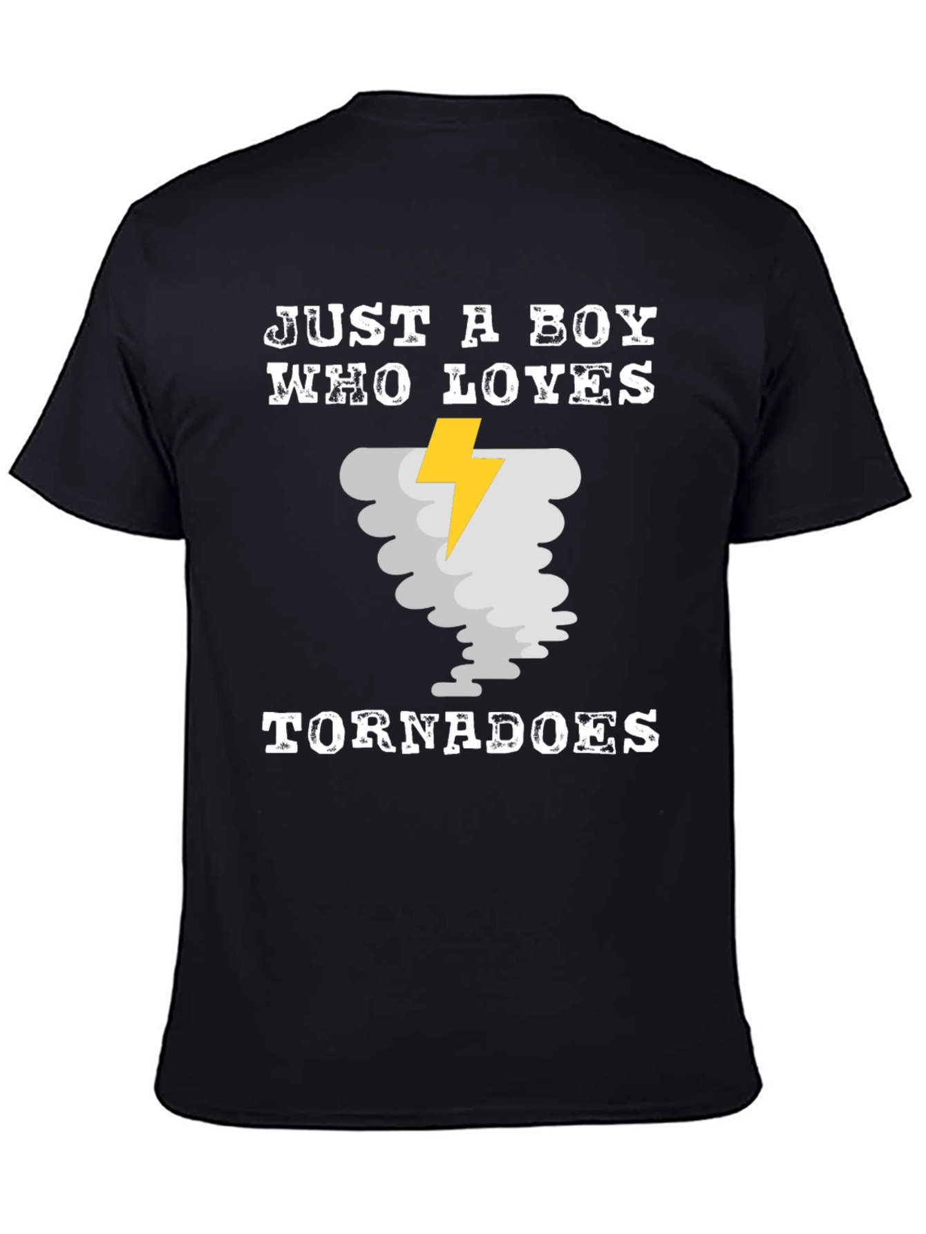 Black Boy Who Loves Tornadoes Graphic Tee view 4