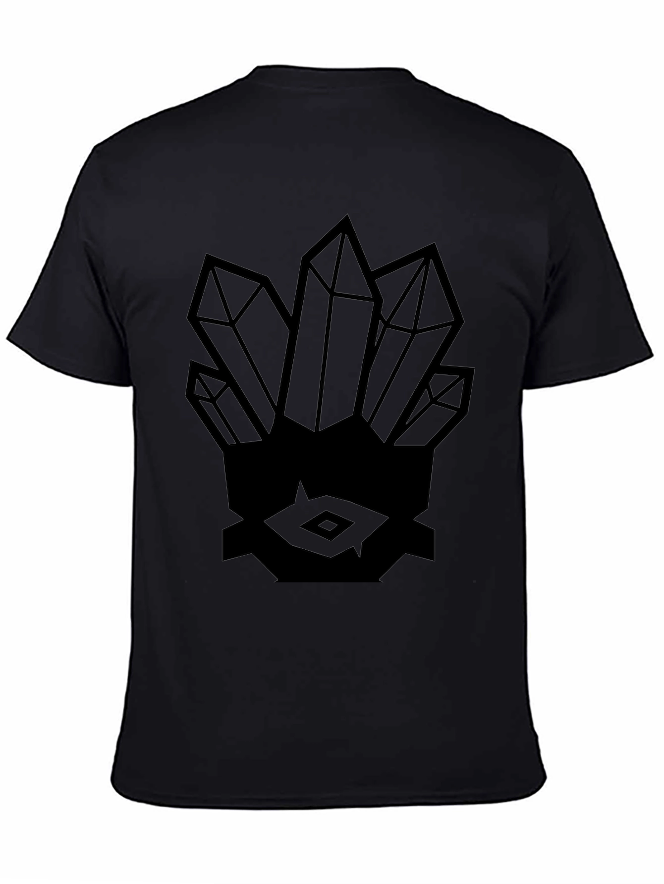 Black Crystals Graphic Black T-Shirt view 4