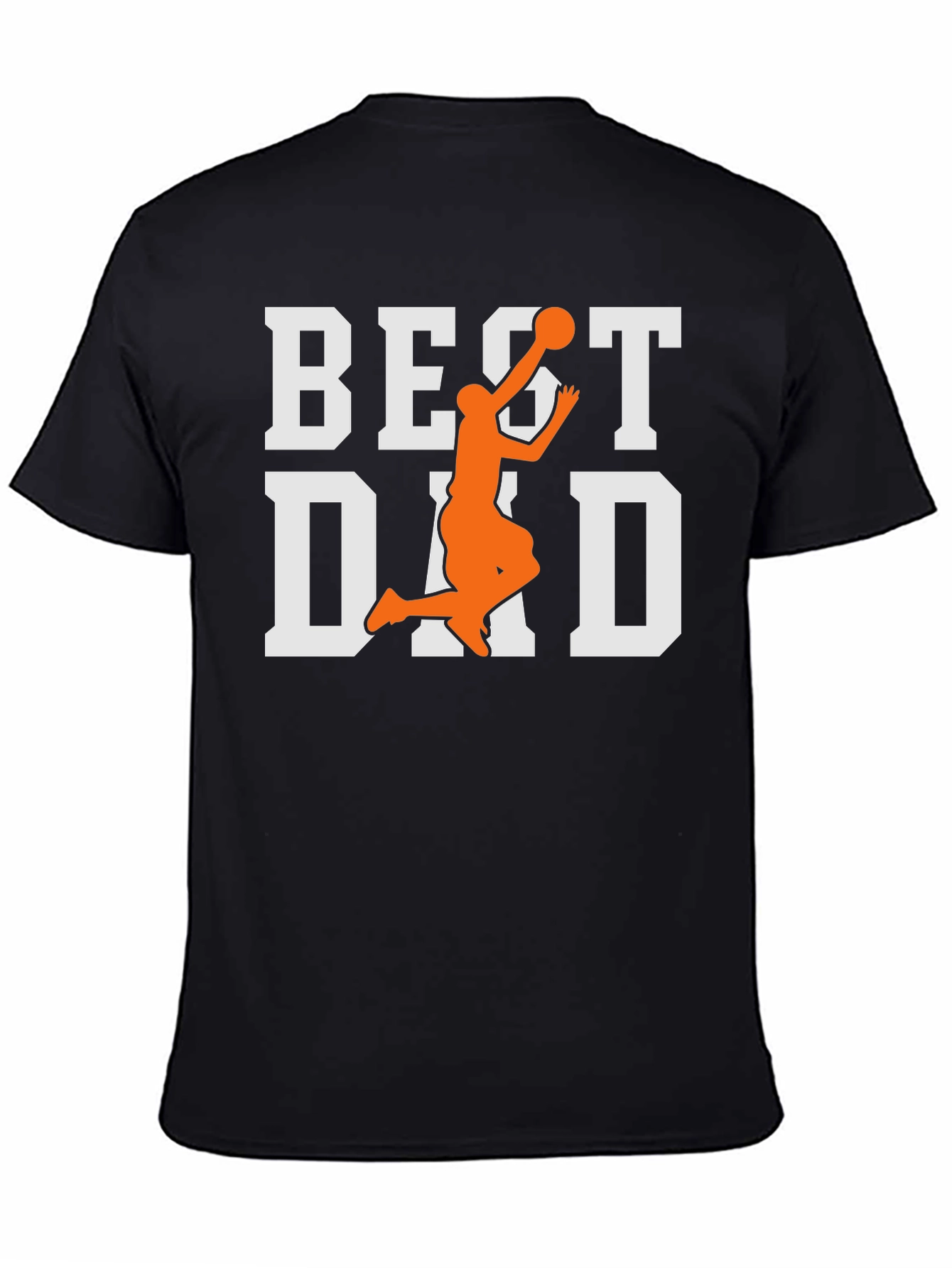 Black Best Dad Basketball Graphic Tee view 4