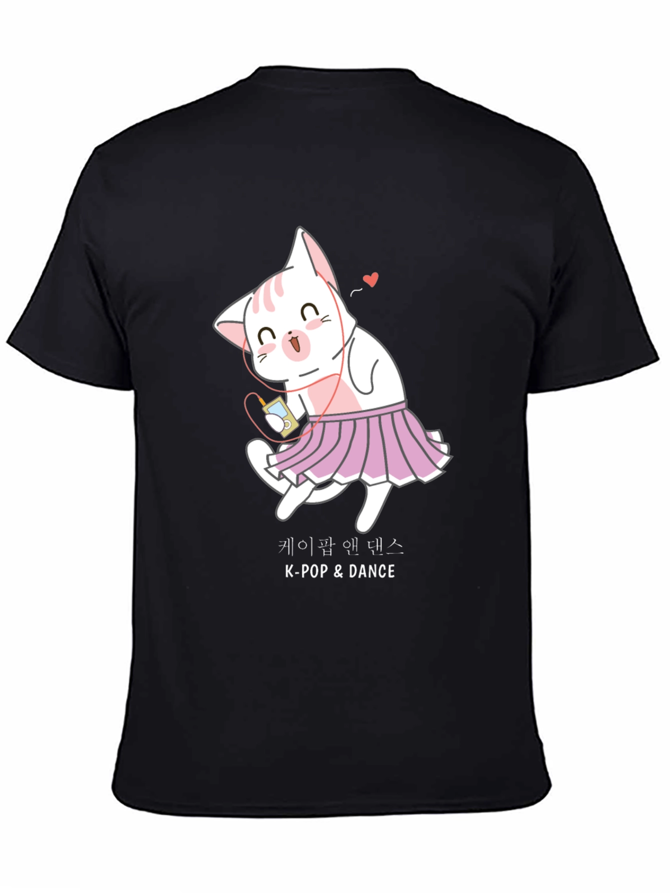 Black K-Pop Dance Cat T-Shirt view 4