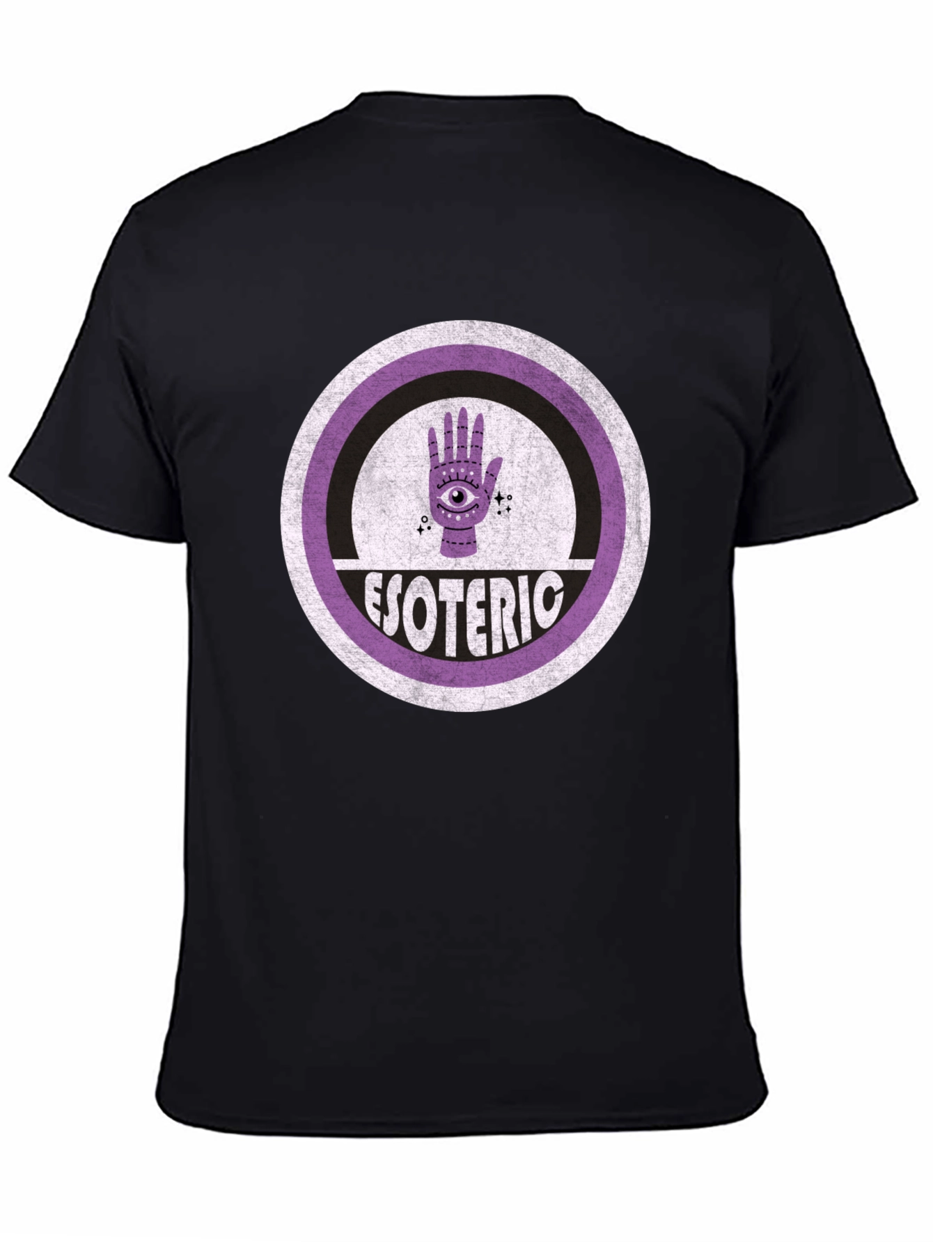Black Esoteric Third Eye Graphic T-Shirt - Black view 4