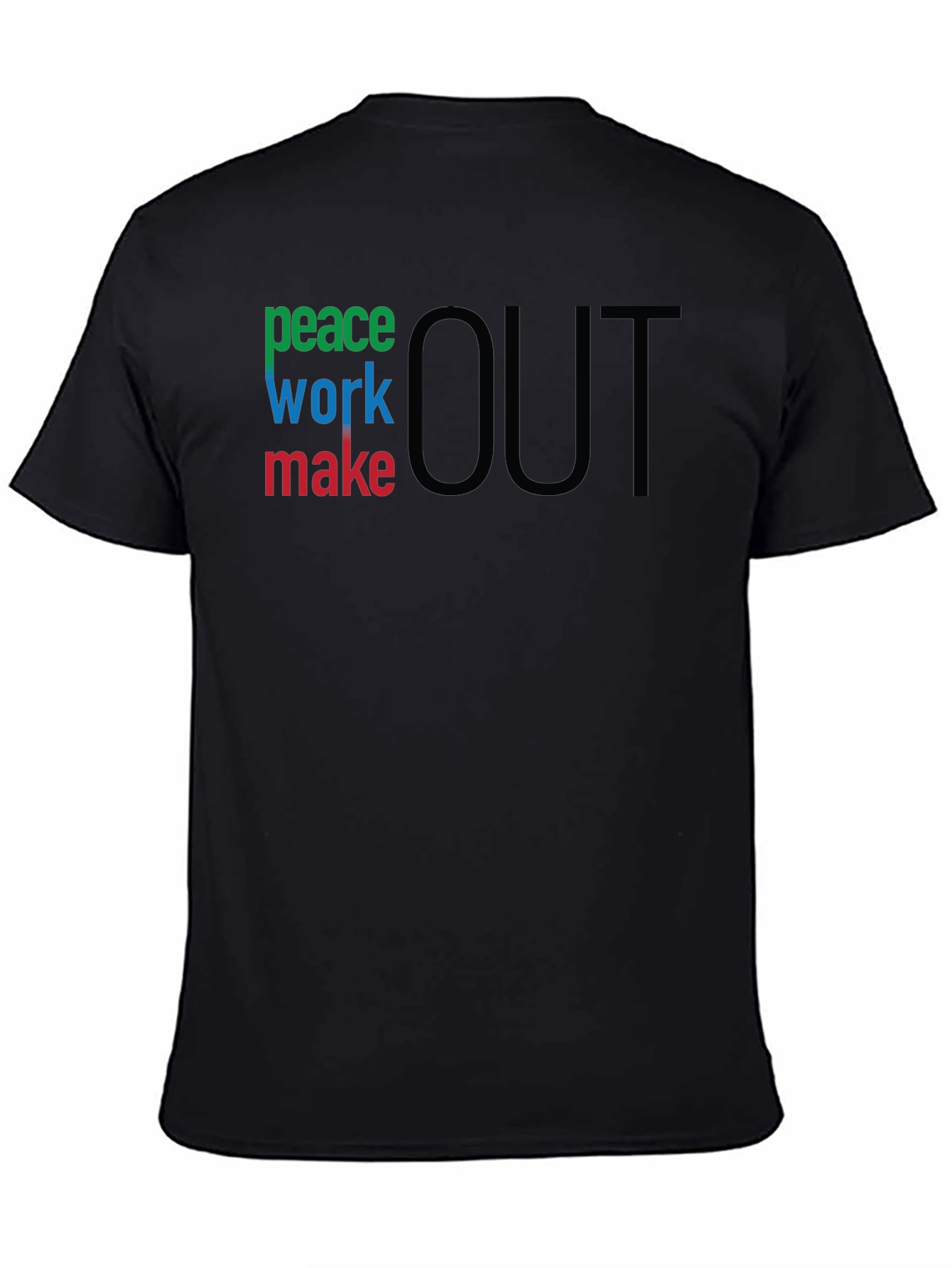 Black Peace Work Make Out T-Shirt - Stylish Graphic Tee view 4