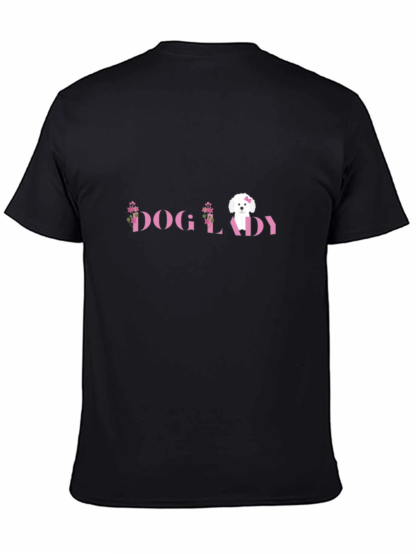 Black Dog Lady Tee - Cute Pet Owner Shirt view 4