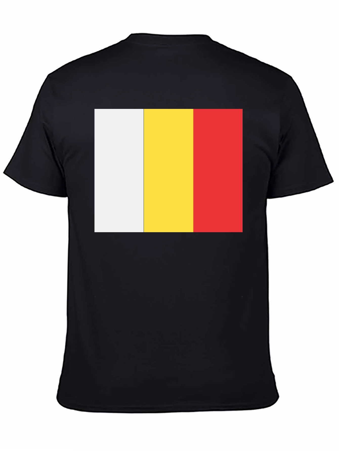 Black White, Yellow, and Red Striped T-Shirt view 4