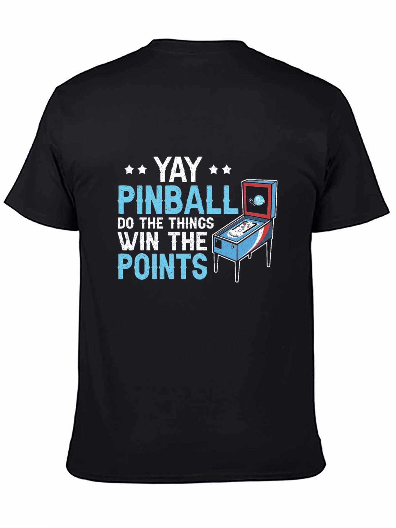 Black Yay Pinball Graphic Tee - Do the Things, Win the Points view 4