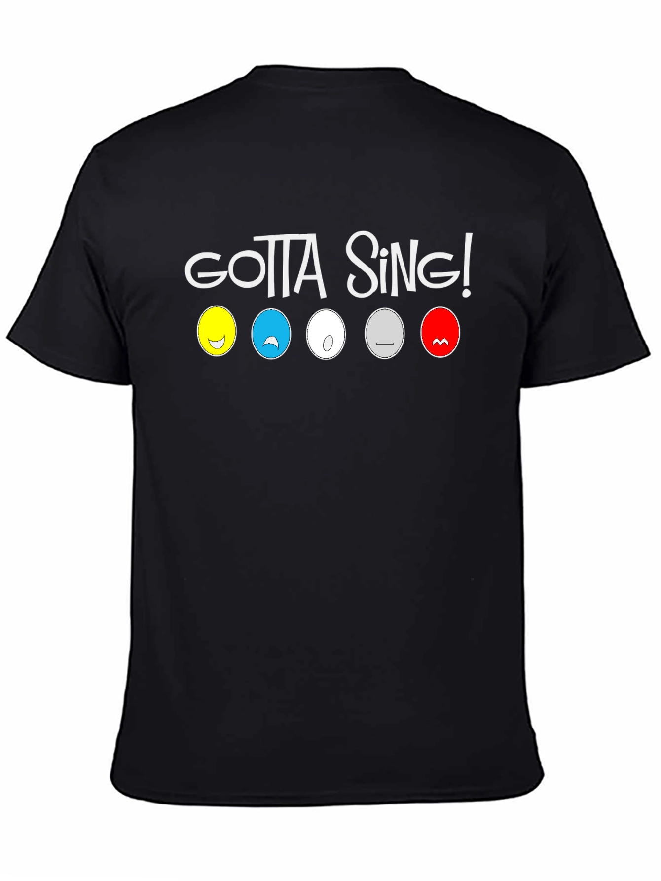 Black Gotta Sing! Emotions T-Shirt - Black Cotton Tee view 4