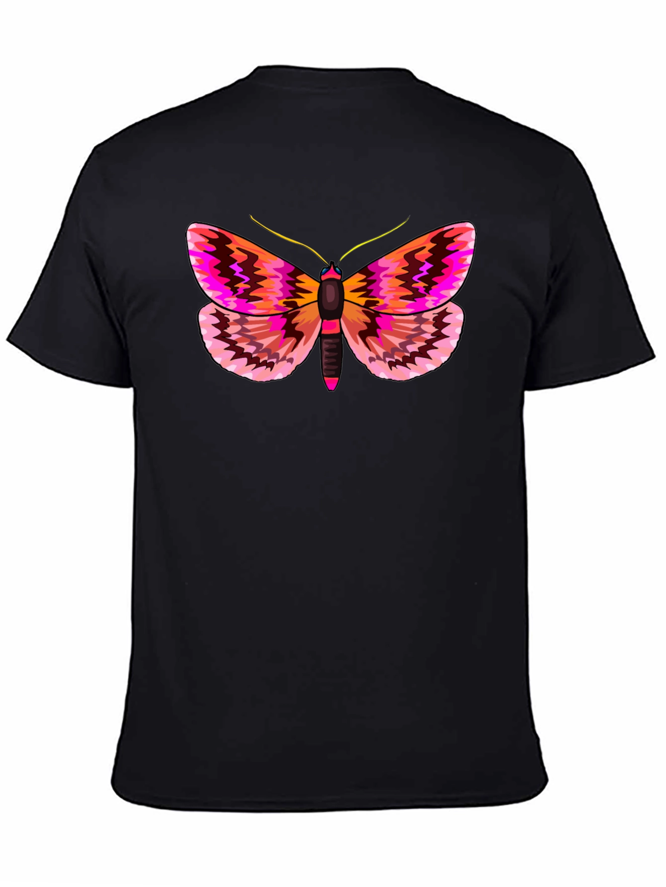 Black Moth Graphic T-Shirt - Unique Butterfly Tee view 4