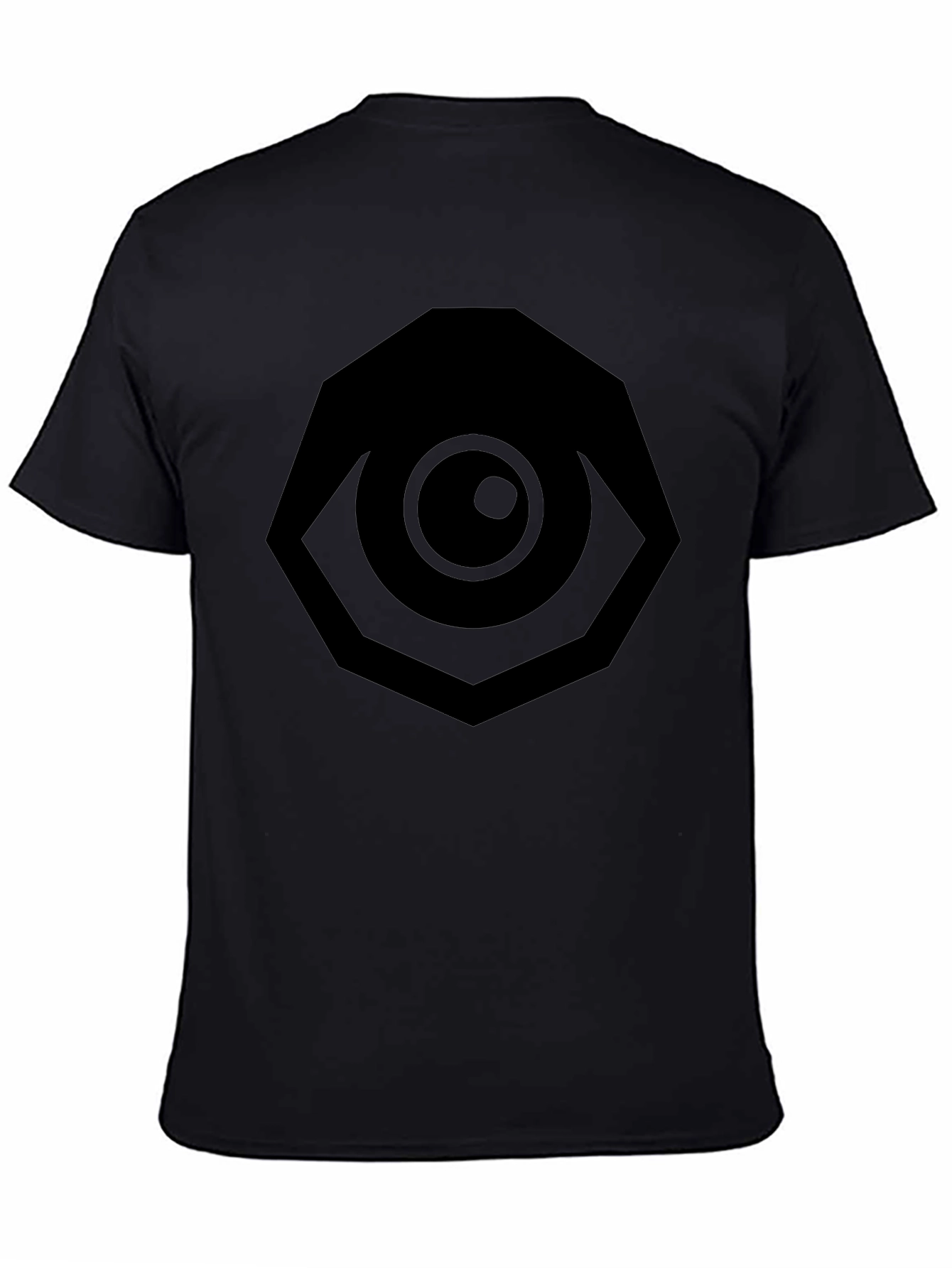 Black All Seeing Eye Graphic Tee - Black Cotton T-Shirt view 4