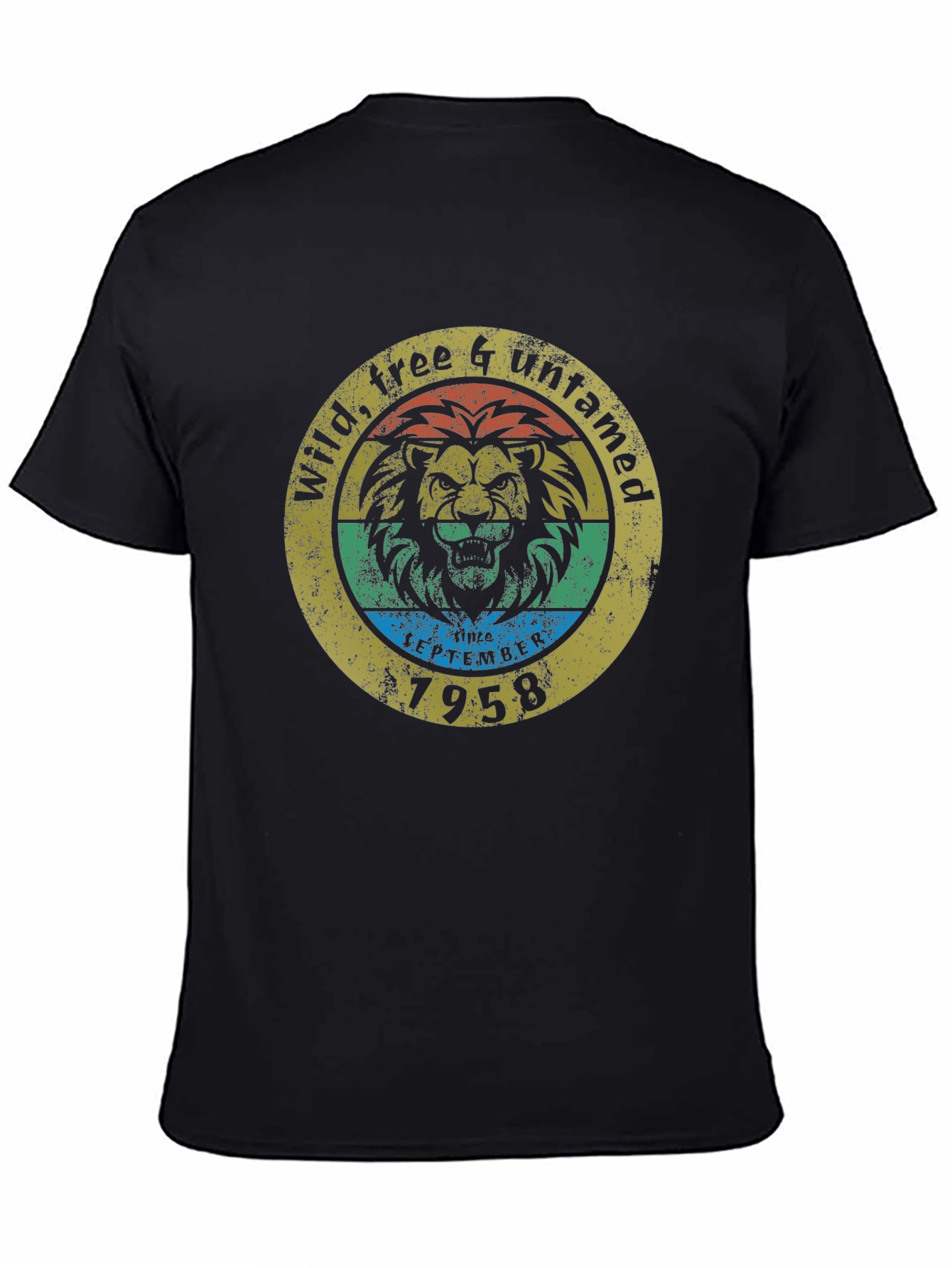 Black Wild, Free & Untamed Lion Graphic Tee - 1958 view 4