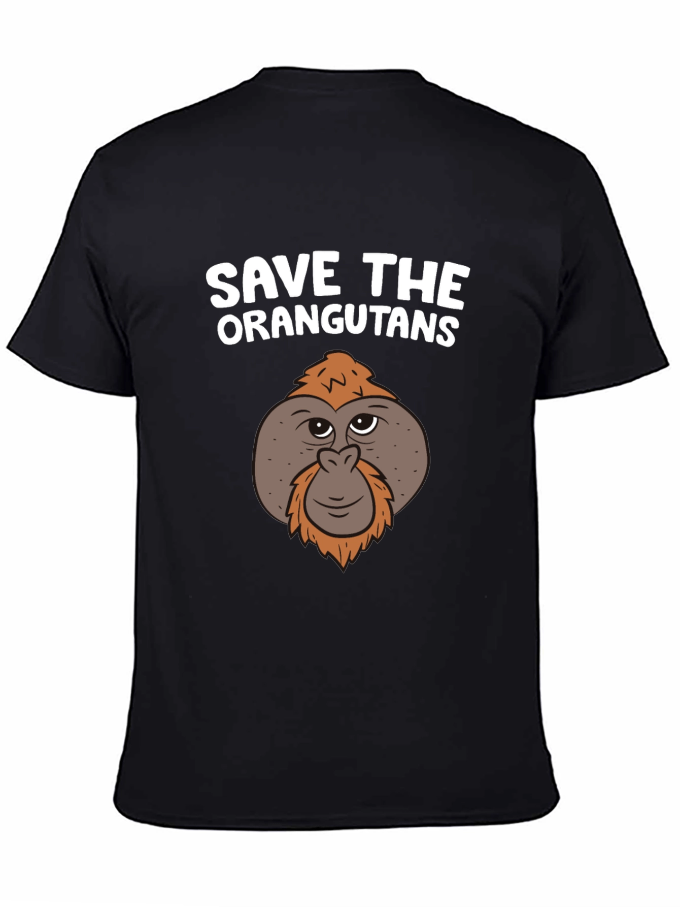 Black Save the Orangutans Graphic T-Shirt view 4