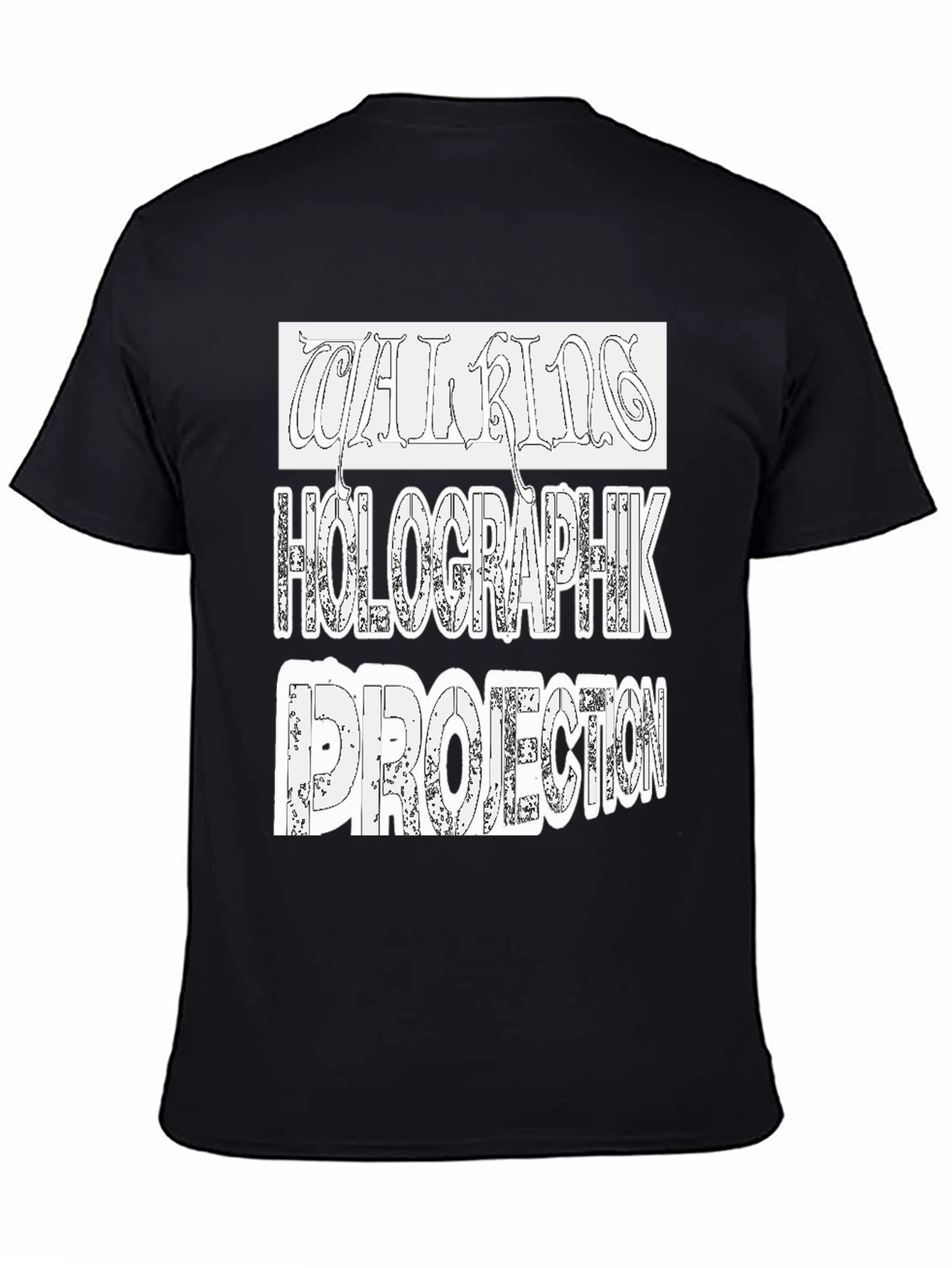 Black Holographik Projection Black T-Shirt view 4