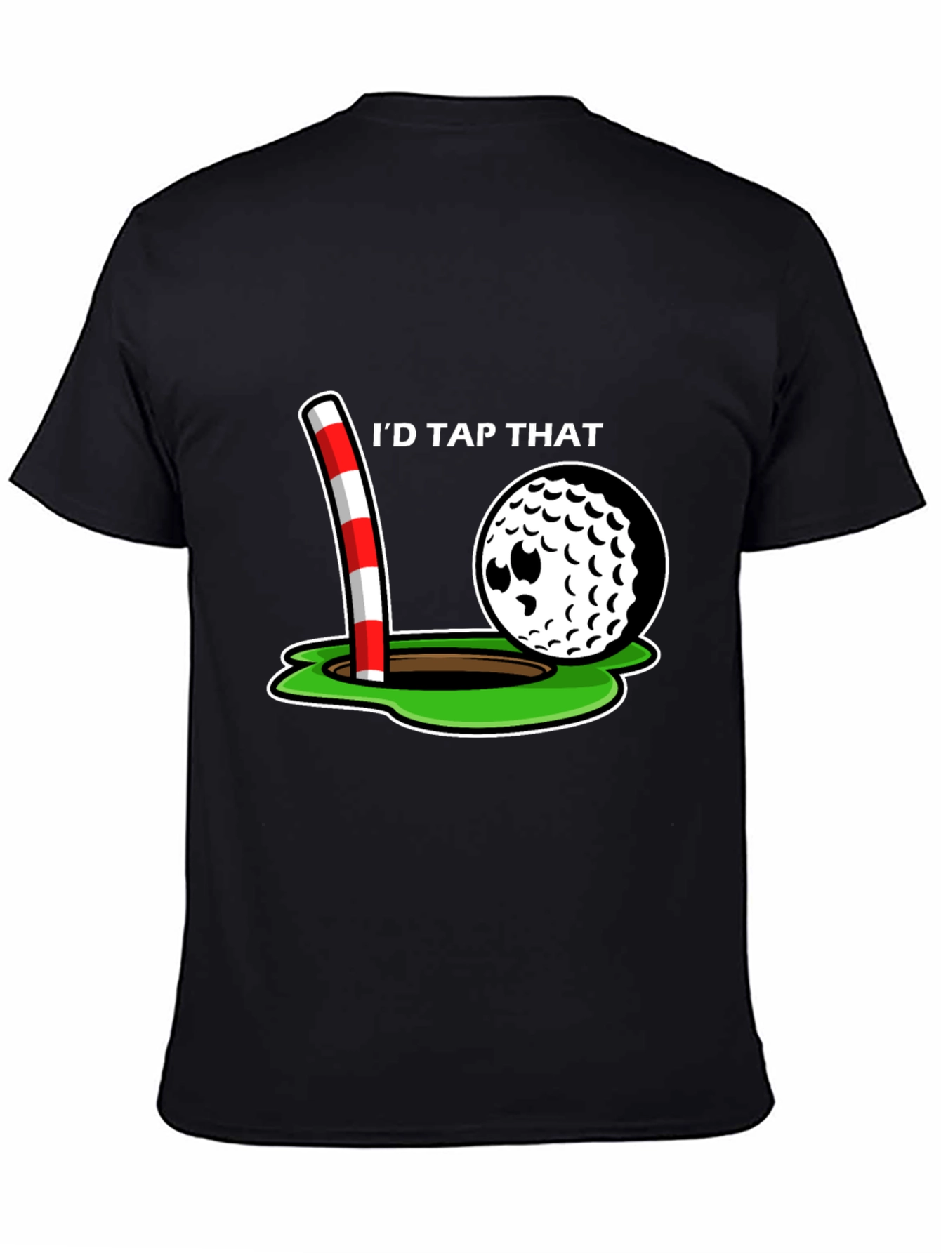 Black I'd Tap That Golf T-Shirt view 4