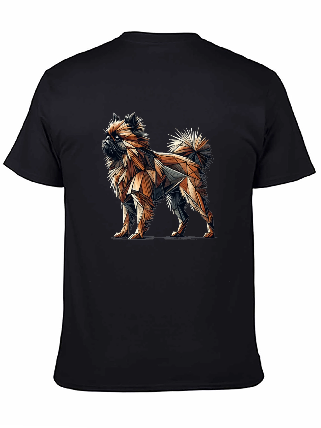 Geometric Dog Graphic Tee - 4