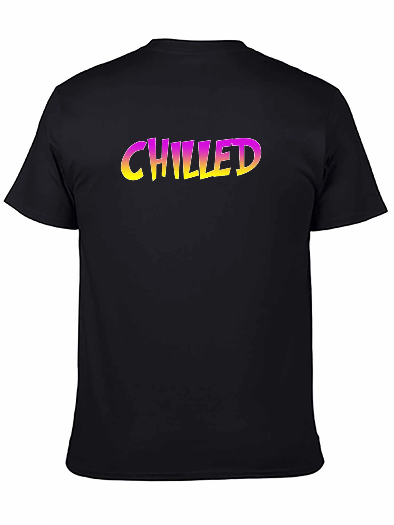 Black Chilled Graphic Tee - Relaxed Vibe view 4