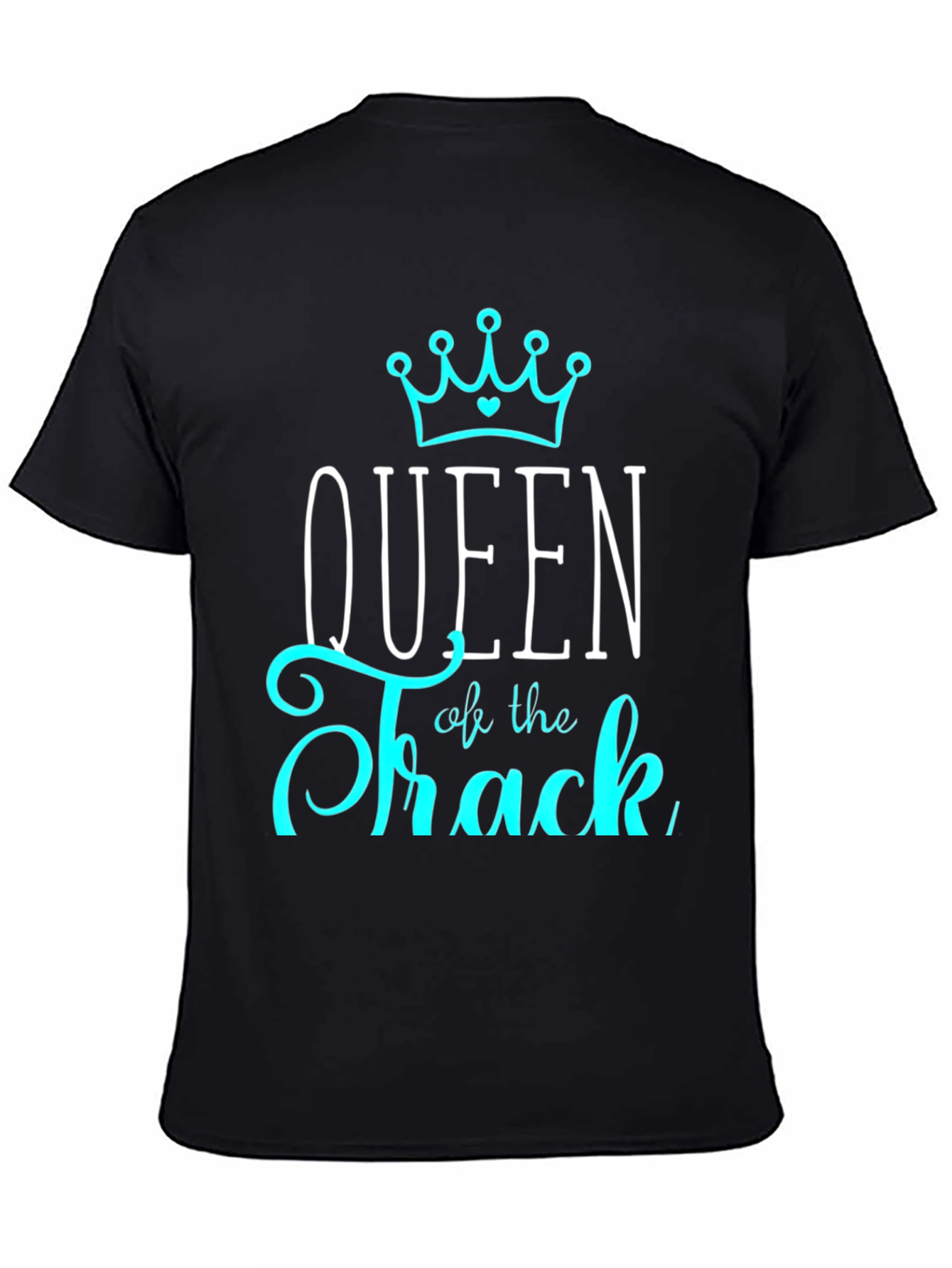 Black Queen of the Track Black T-Shirt view 4
