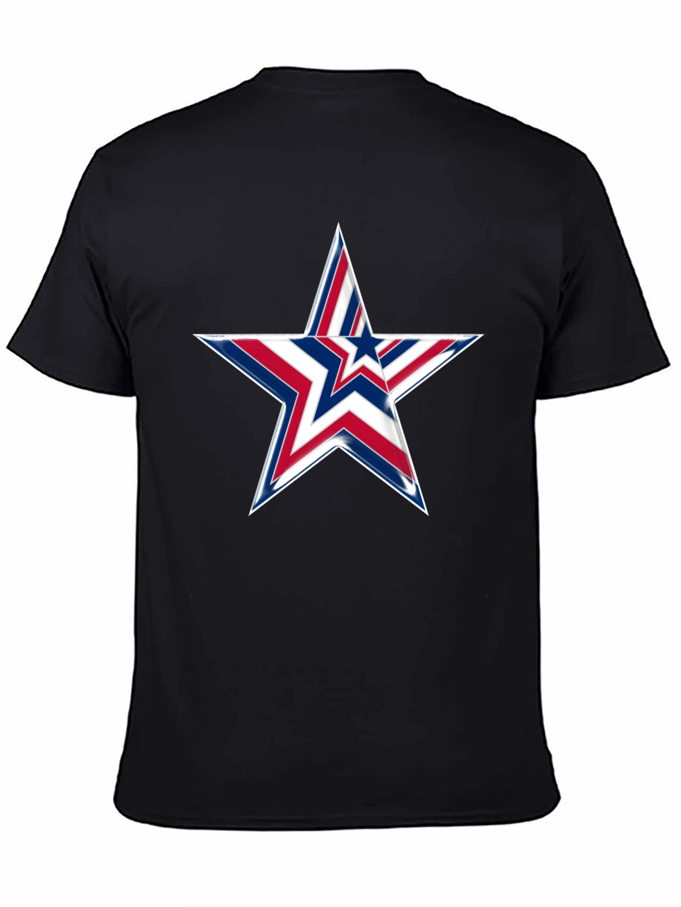 Black Patriotic Star Graphic Tee - USA Pride view 4