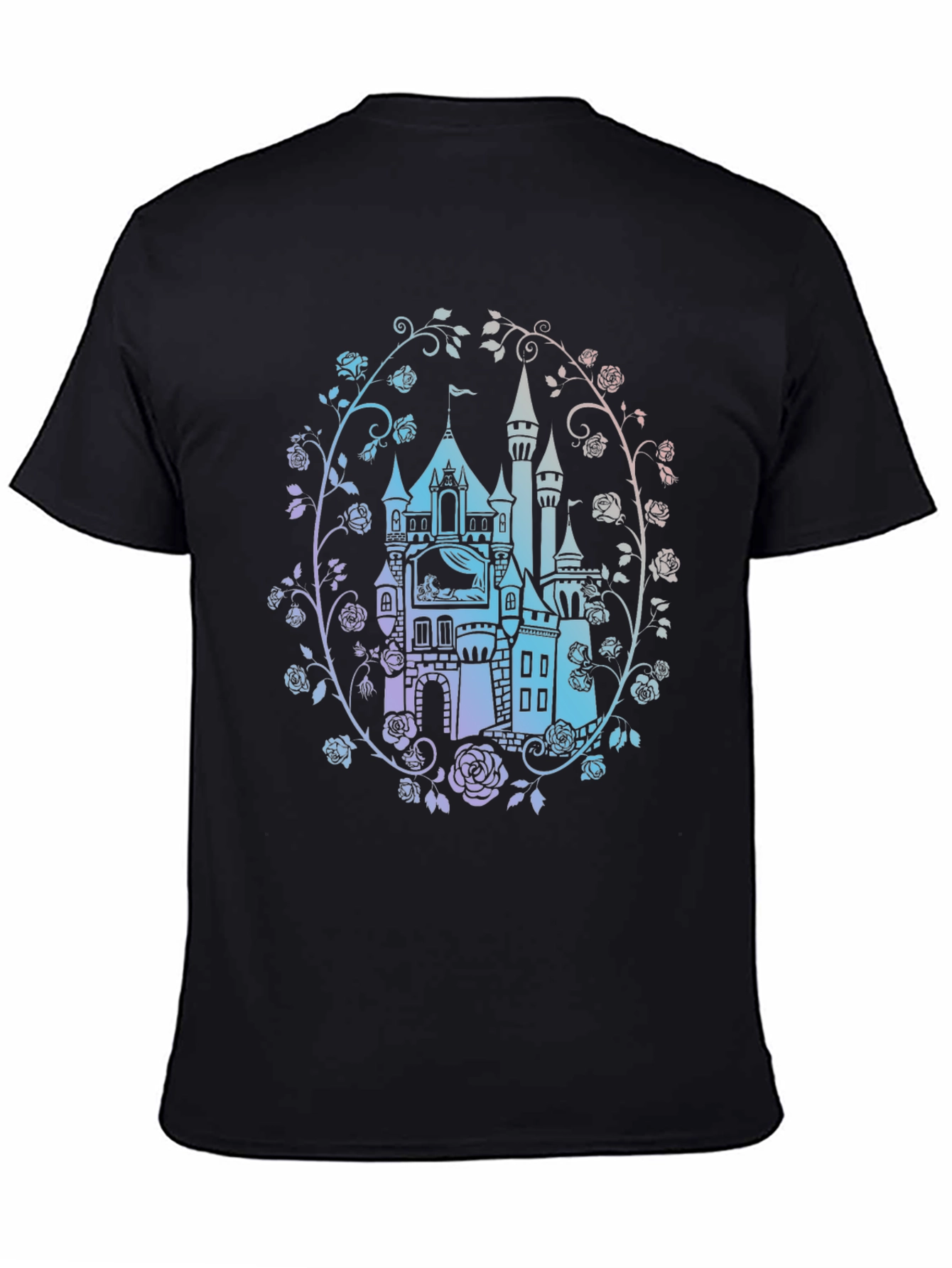 Black Enchanted Castle Black T-Shirt view 4